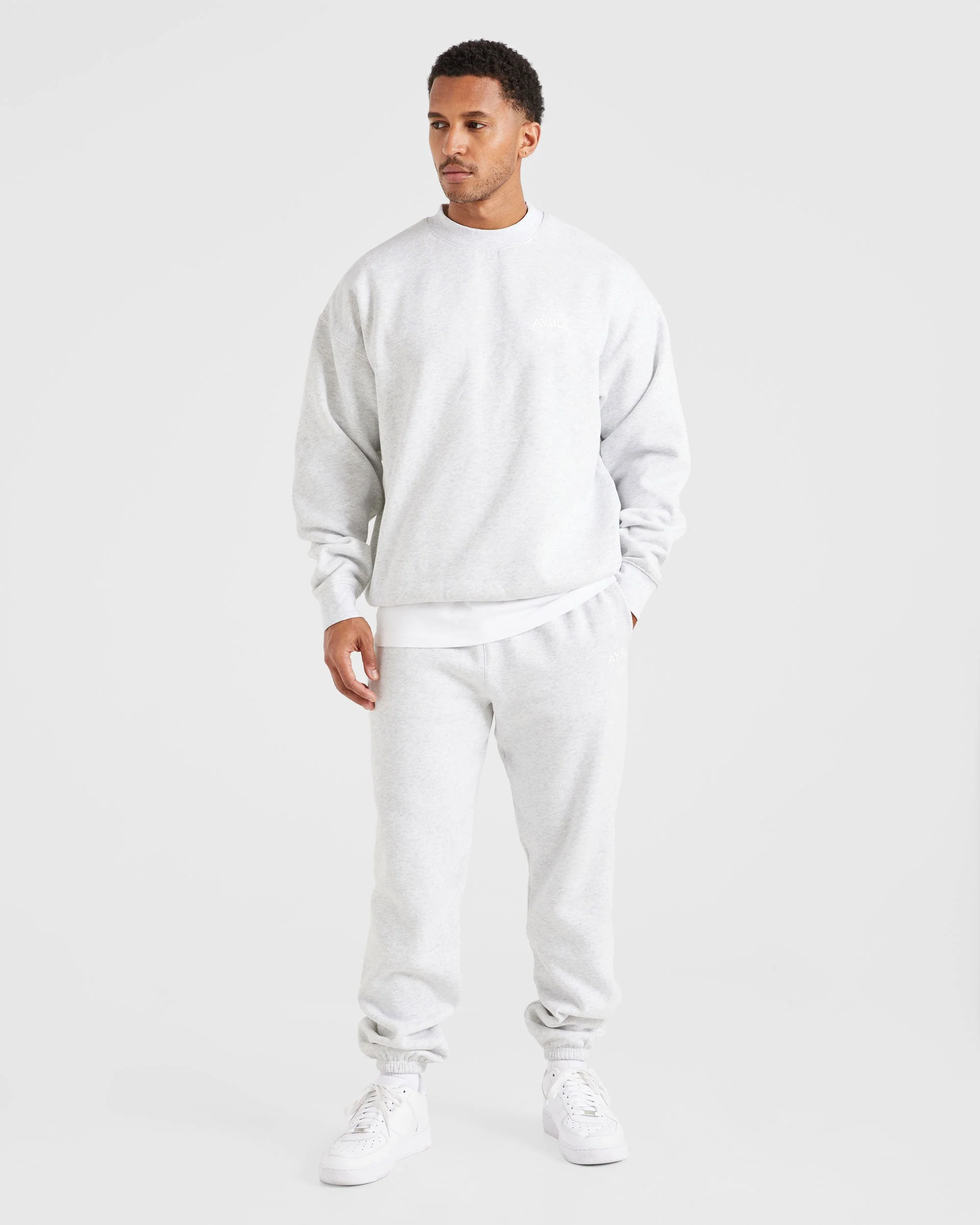 Essential Oversized Sweater - Grey Marl - Image 3