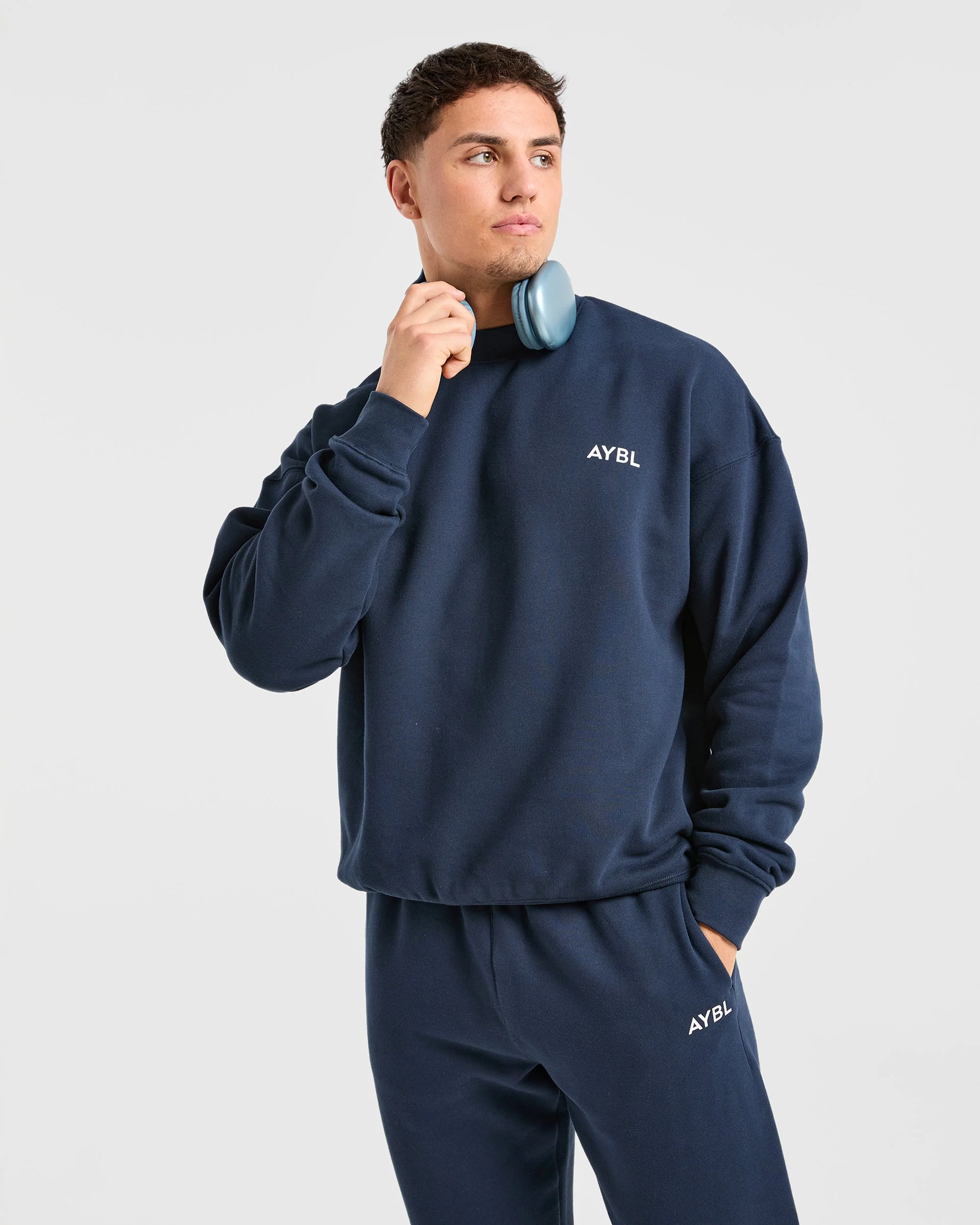 Essential Oversized Sweater - Navy - Image 7