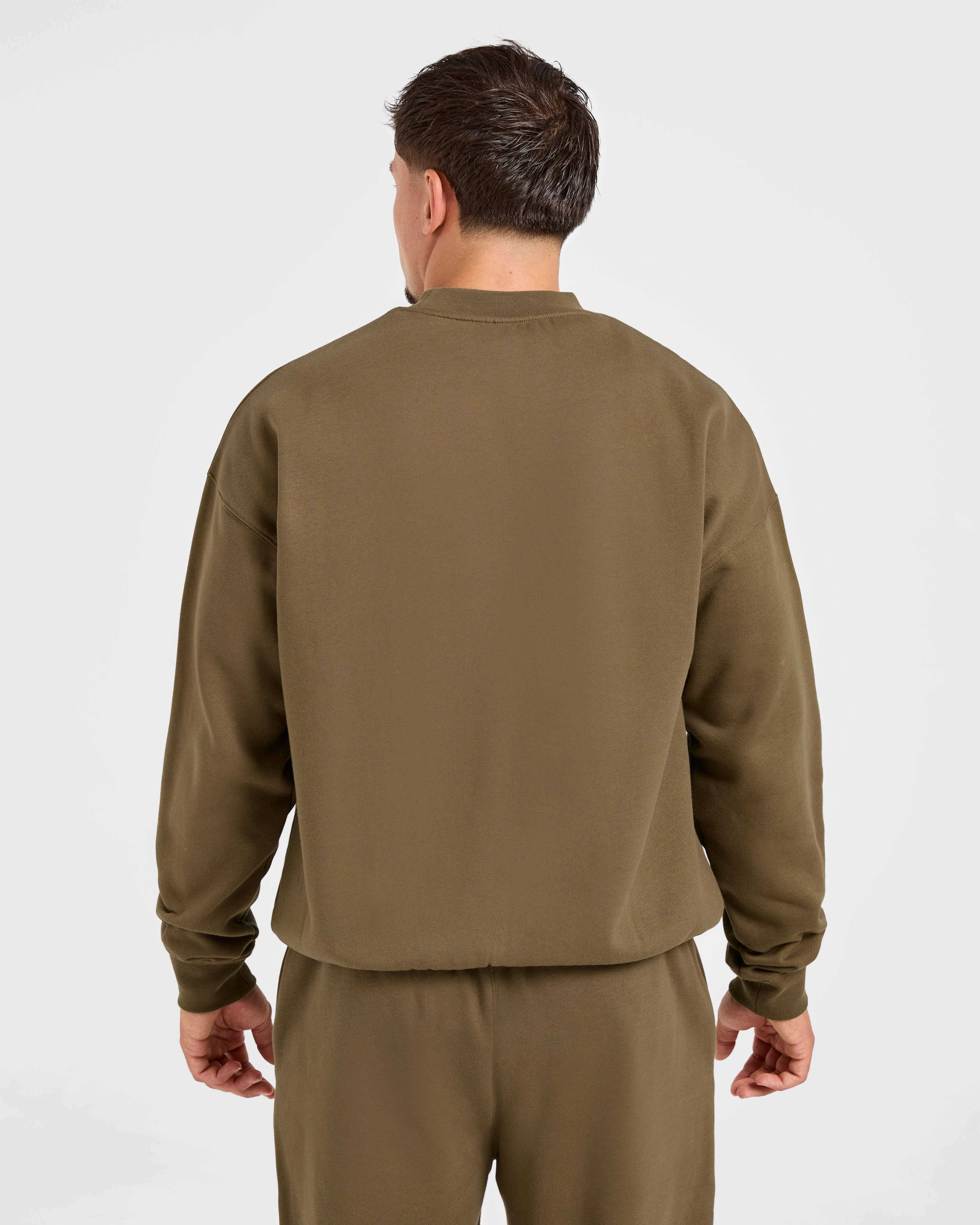 Essential Oversized Sweater - Olive Green - Image 2