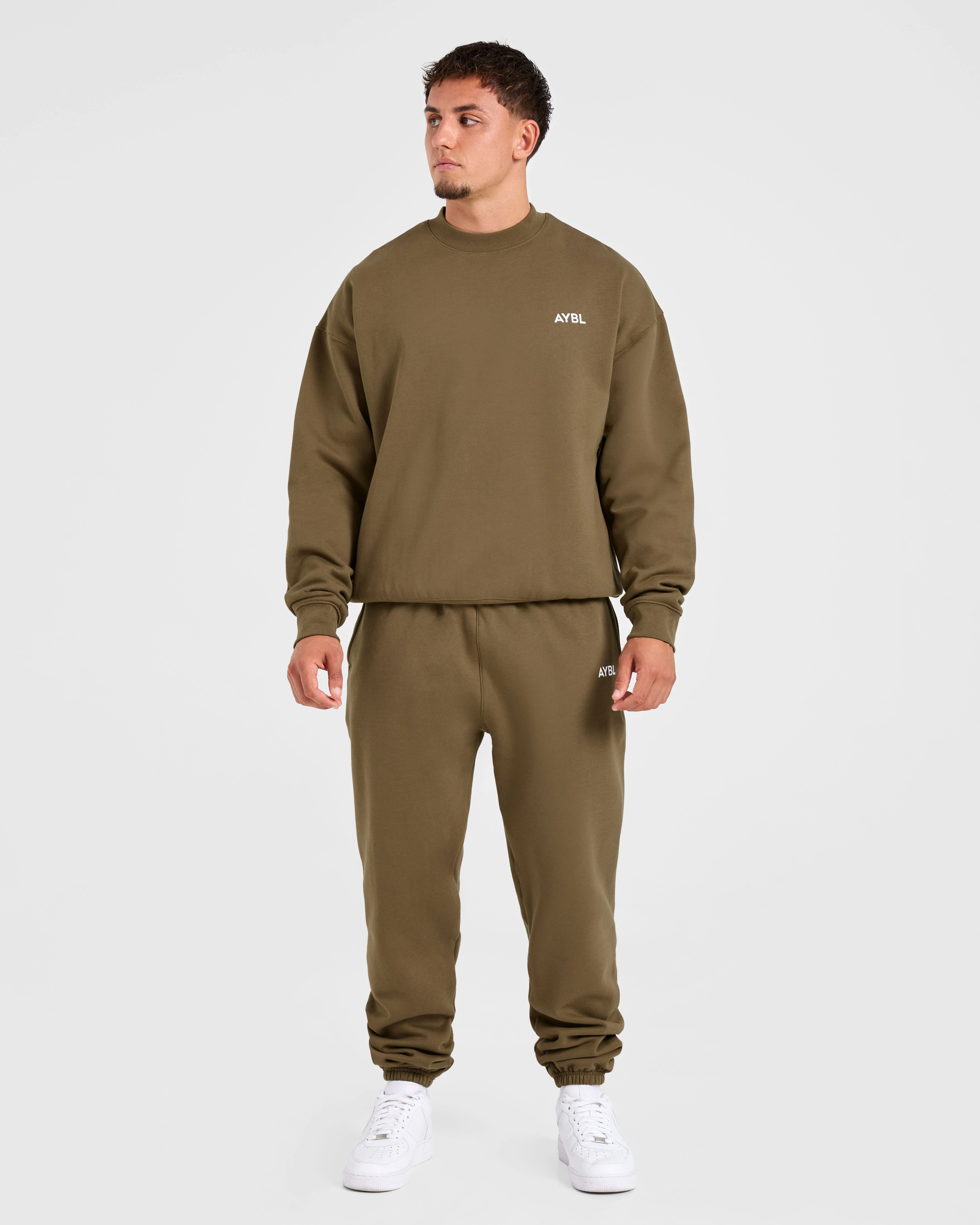 Essential Oversized Sweater - Olive Green - Image 3