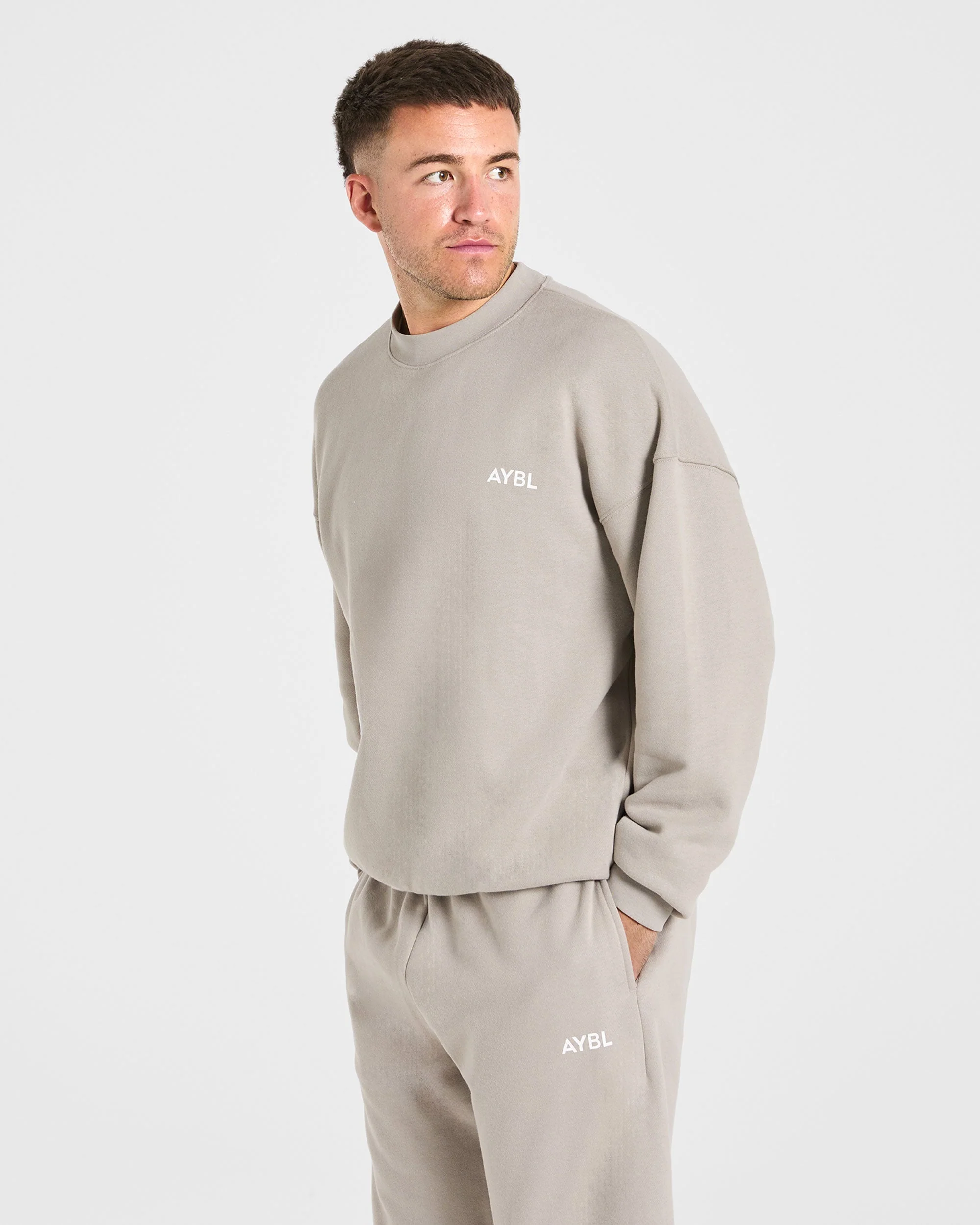 Essential Oversized Sweater - Stone - Image 7