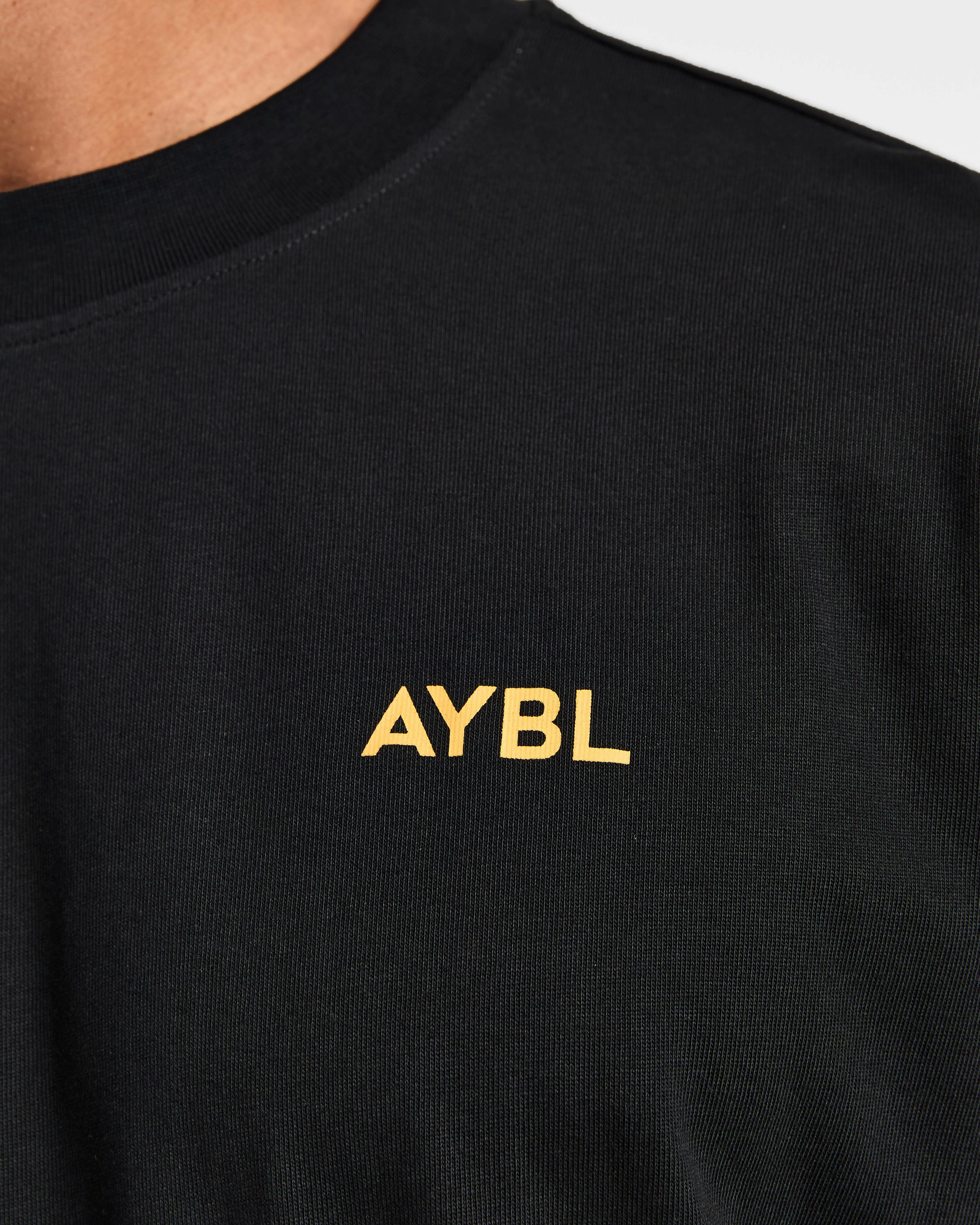 Essential Oversized T Shirt - Black/Mango Yellow - Image 6