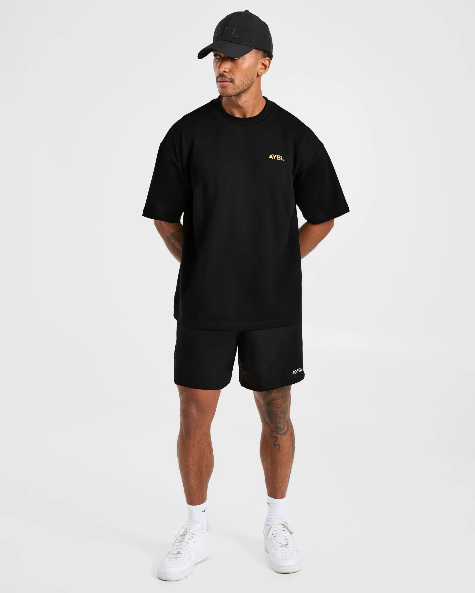 Essential Oversized T Shirt - Black/Mango Yellow - Image 8