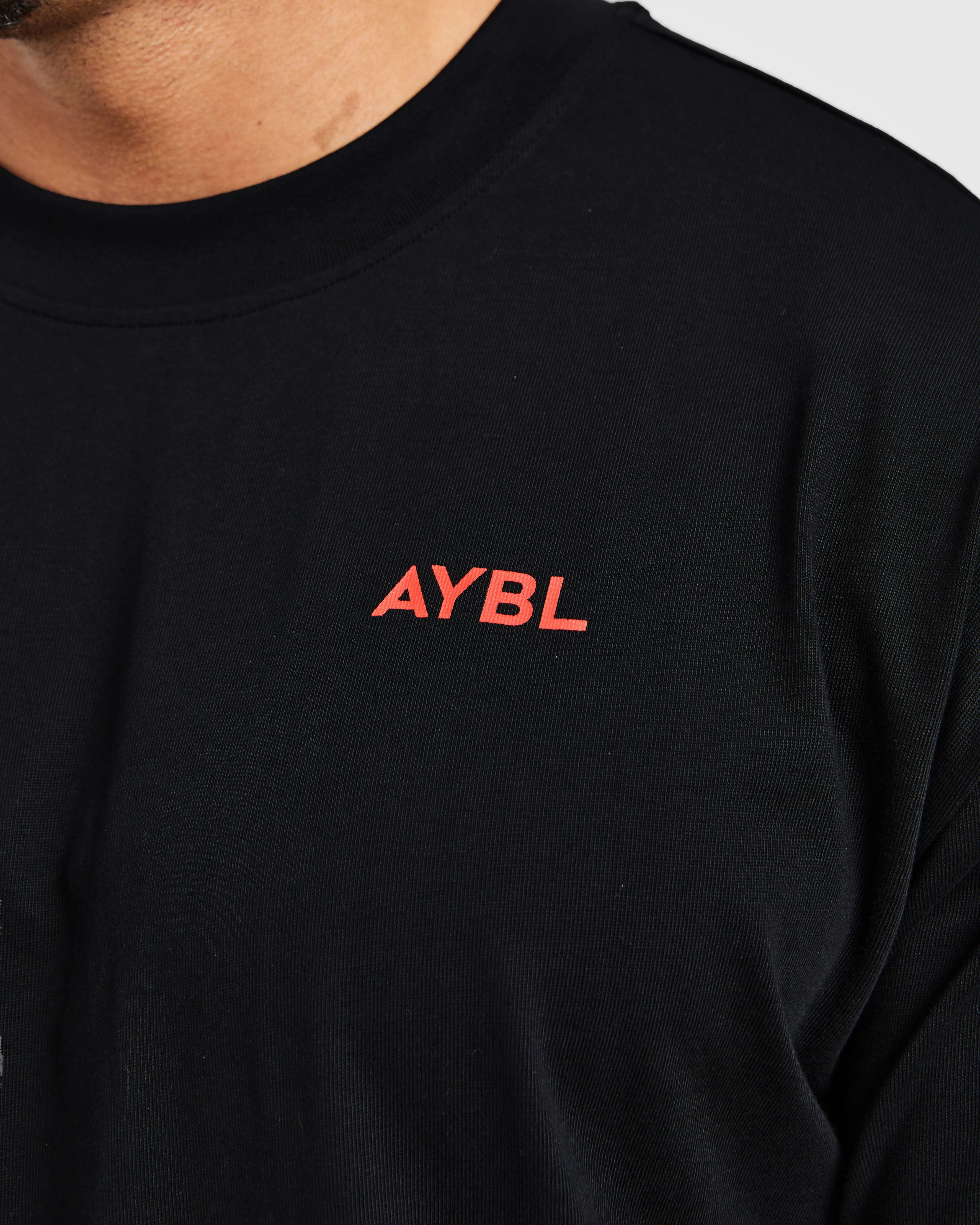 Essential Oversized T Shirt - Black/Red - Image 5