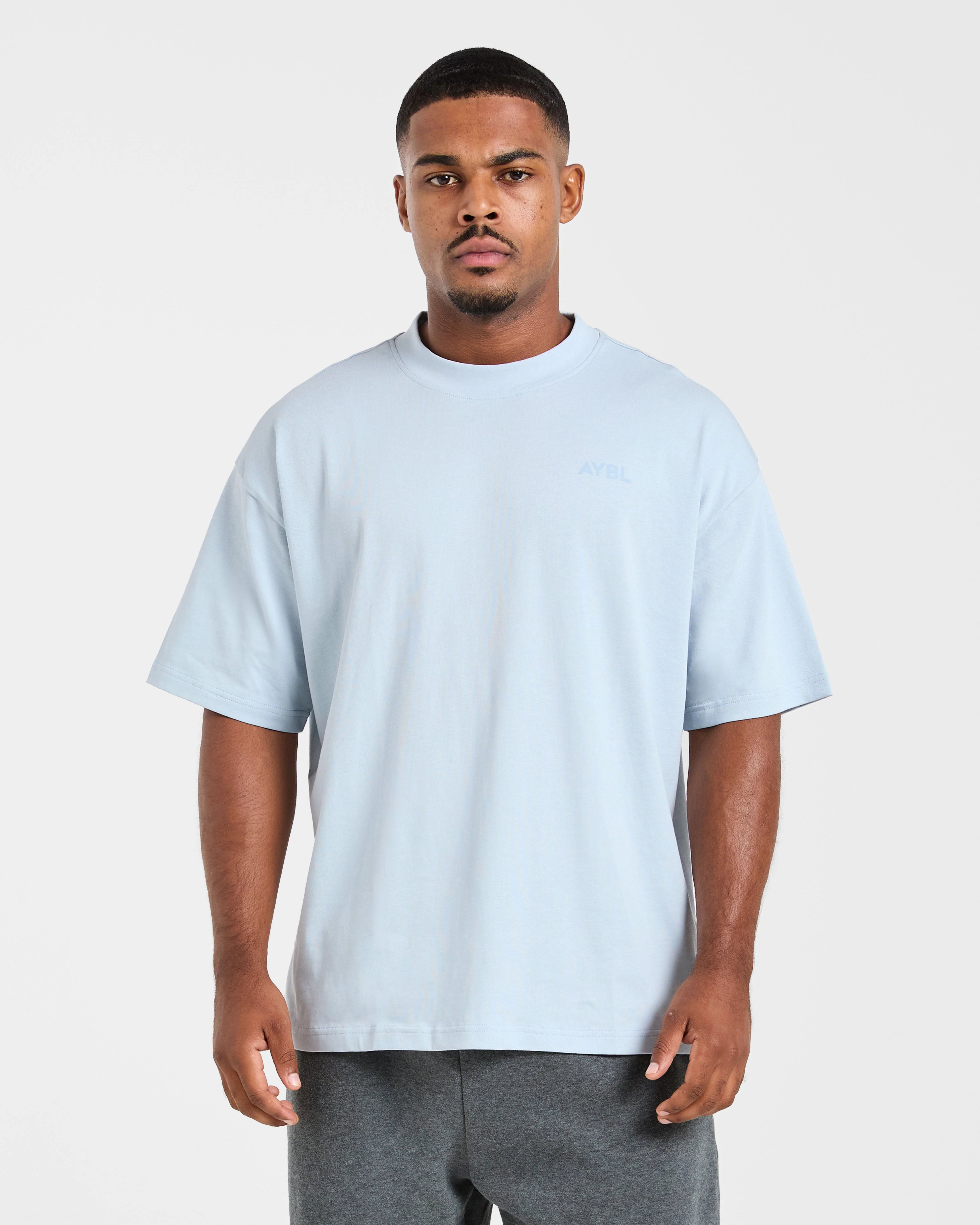 Essential Oversized T Shirt - Light Blue - Image 2