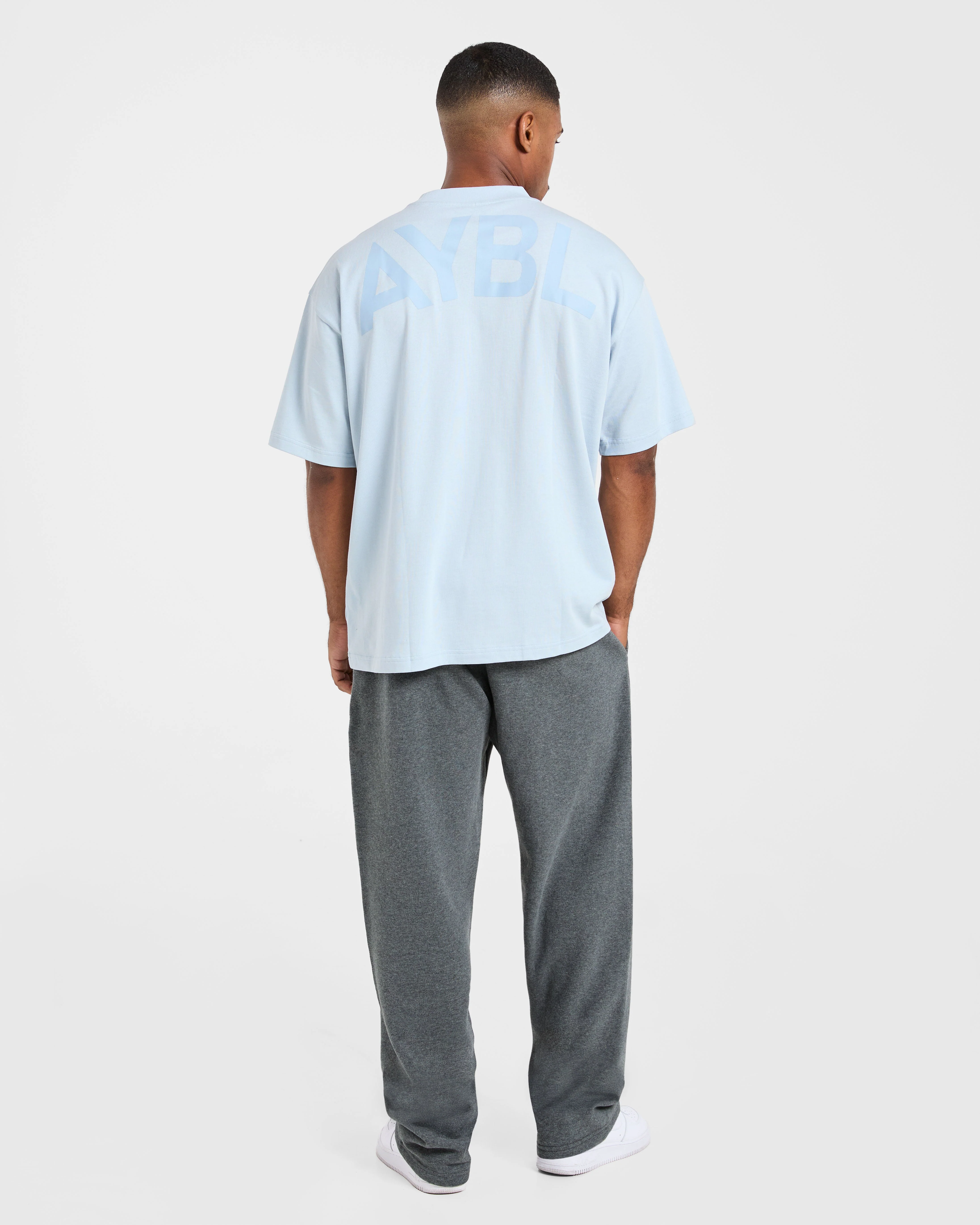 Essential Oversized T Shirt - Light Blue - Image 3