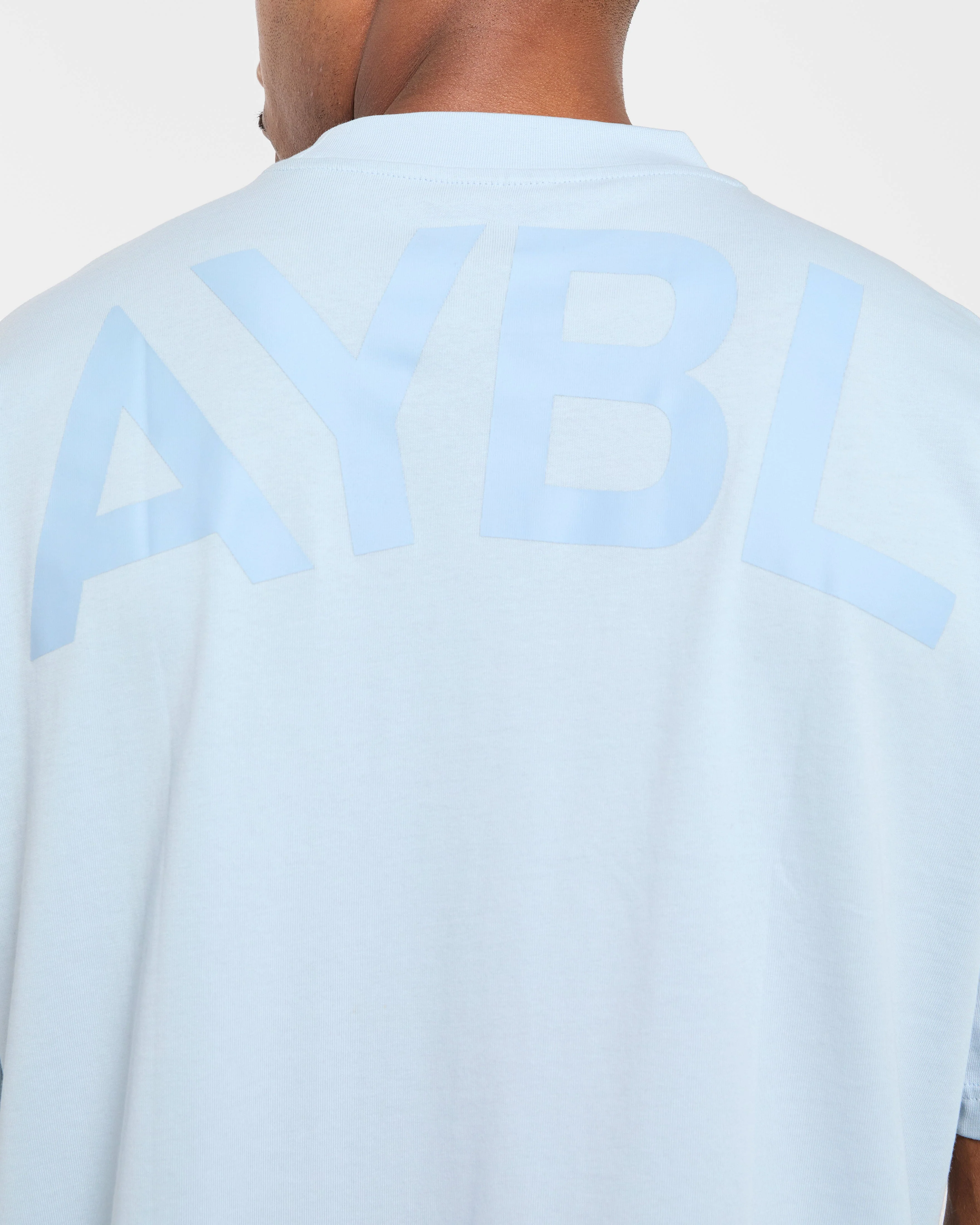 Essential Oversized T Shirt - Light Blue - Image 6