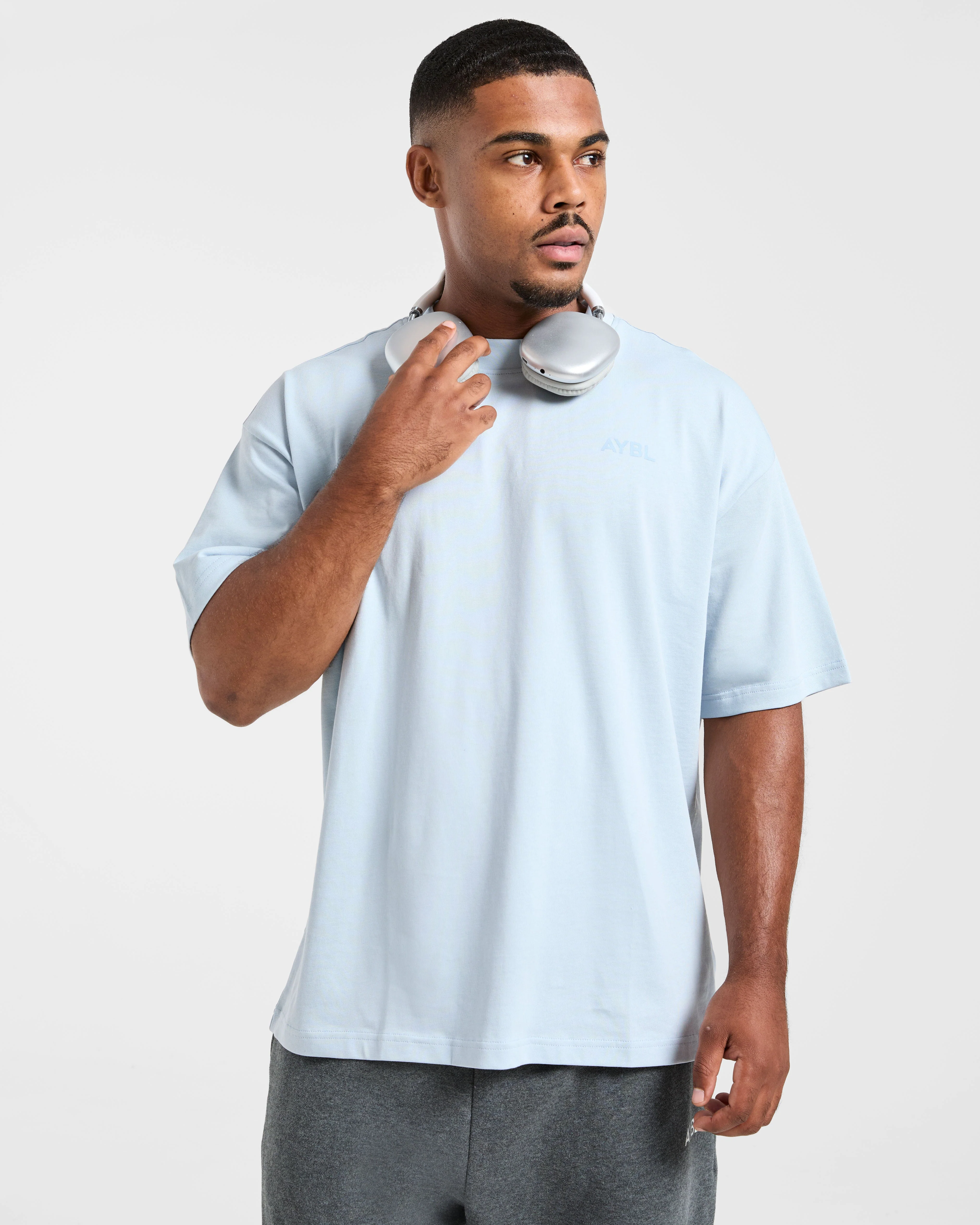 Essential Oversized T Shirt - Light Blue - Image 7