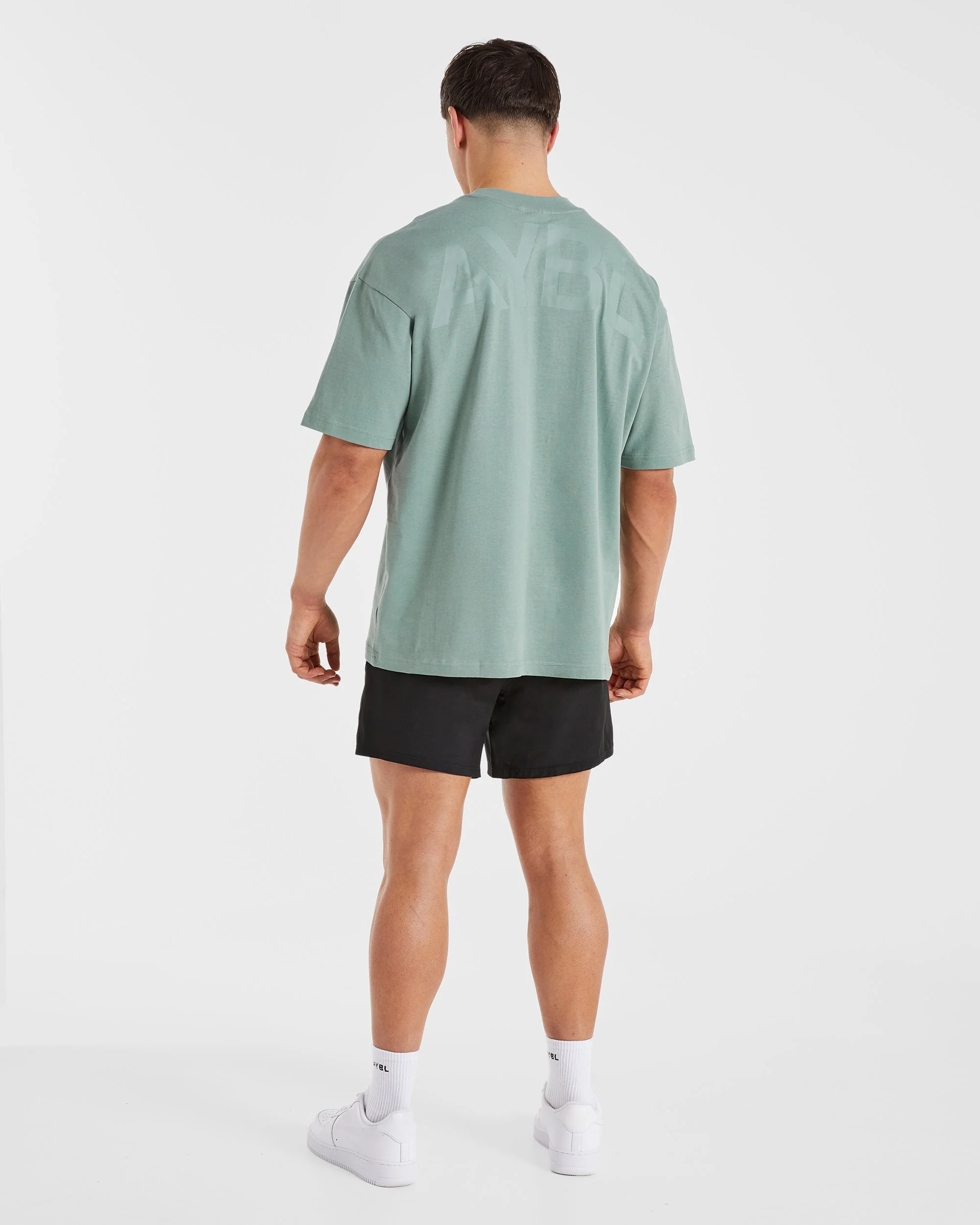 Essential Oversized T Shirt - Slate Green - Image 3