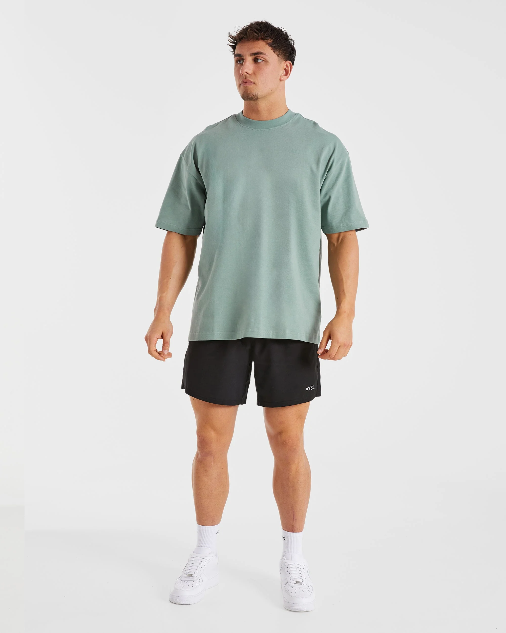 Essential Oversized T Shirt - Slate Green - Image 4
