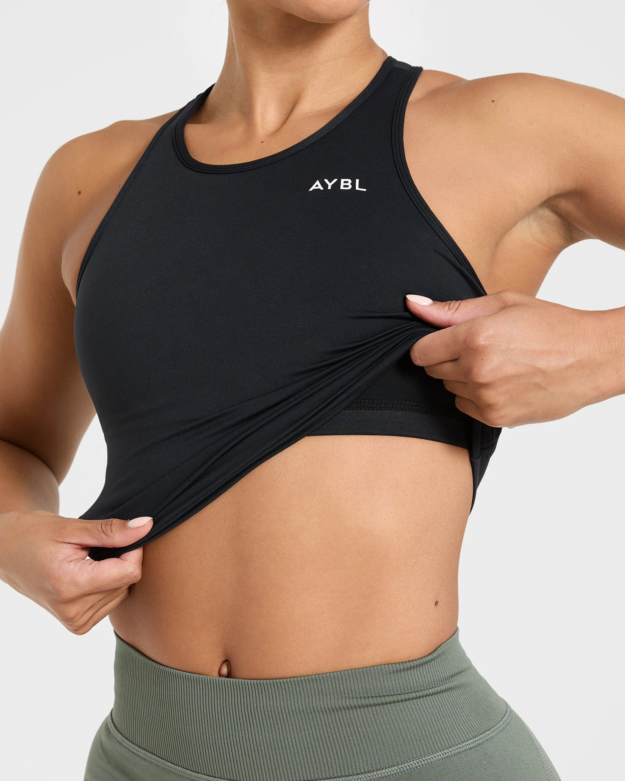 Essential Racerback Tank Top - Black - Image 5