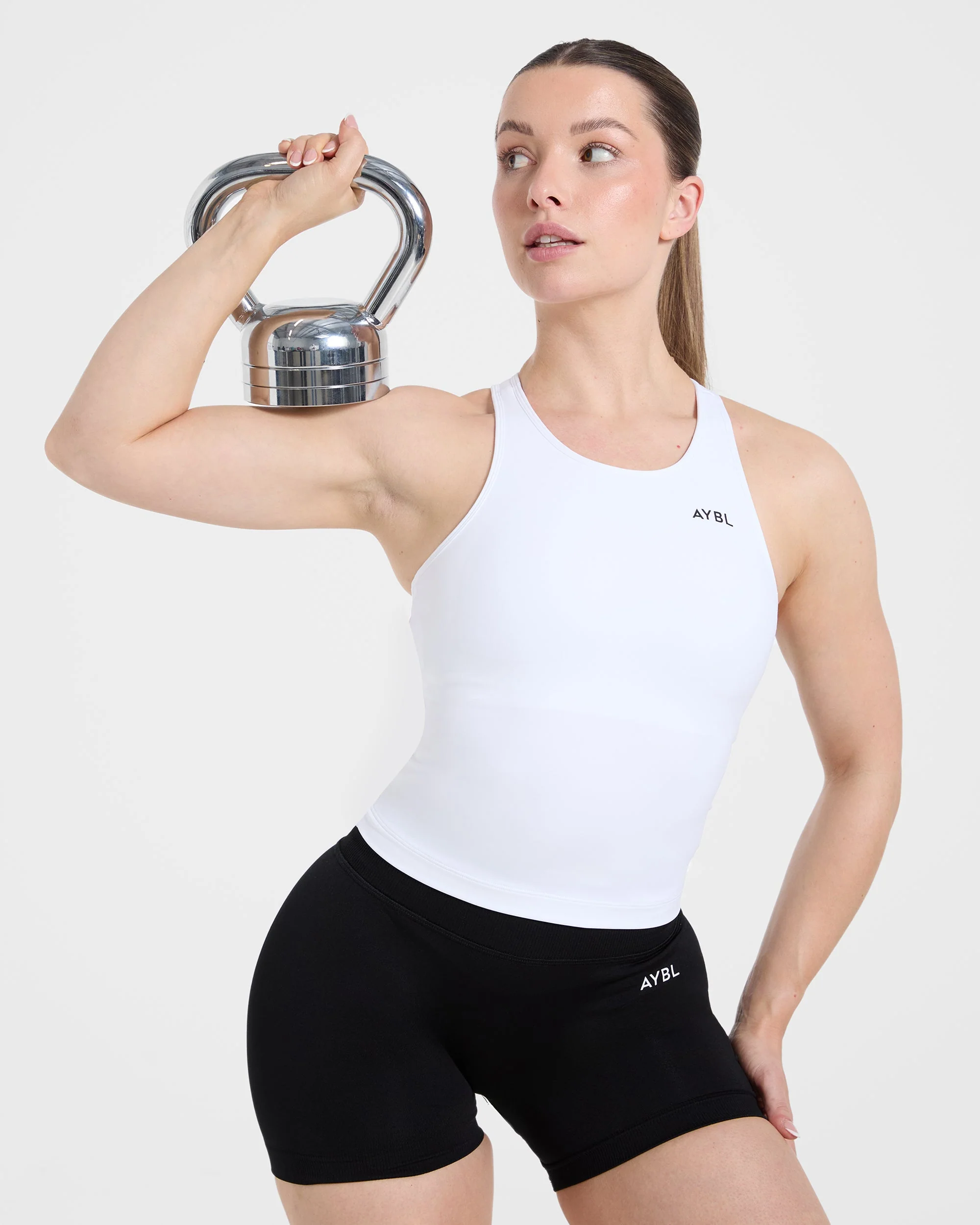 Essential Racerback Tank Top - White - Image 7