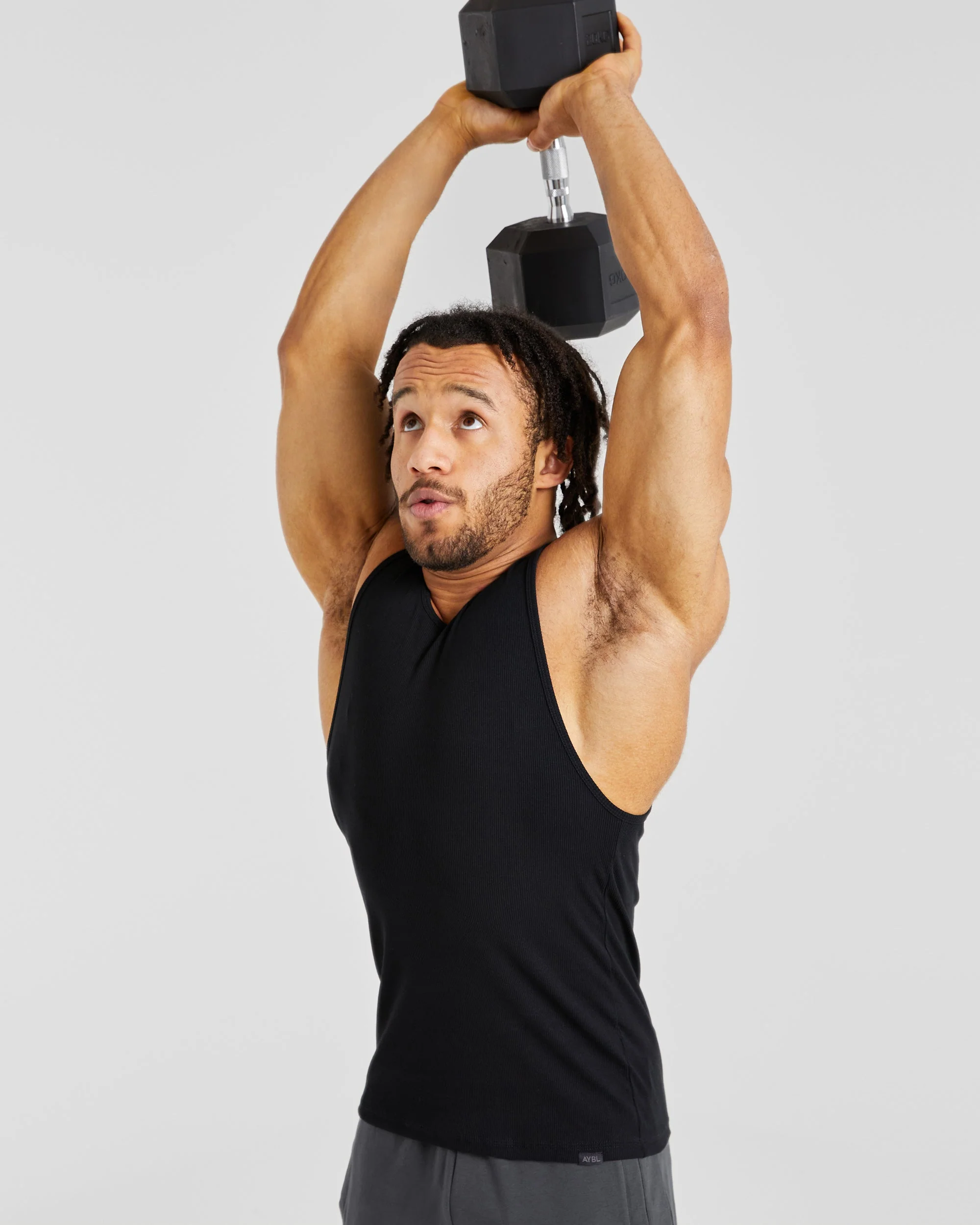 Essential Ribbed Tank - Black - Image 7