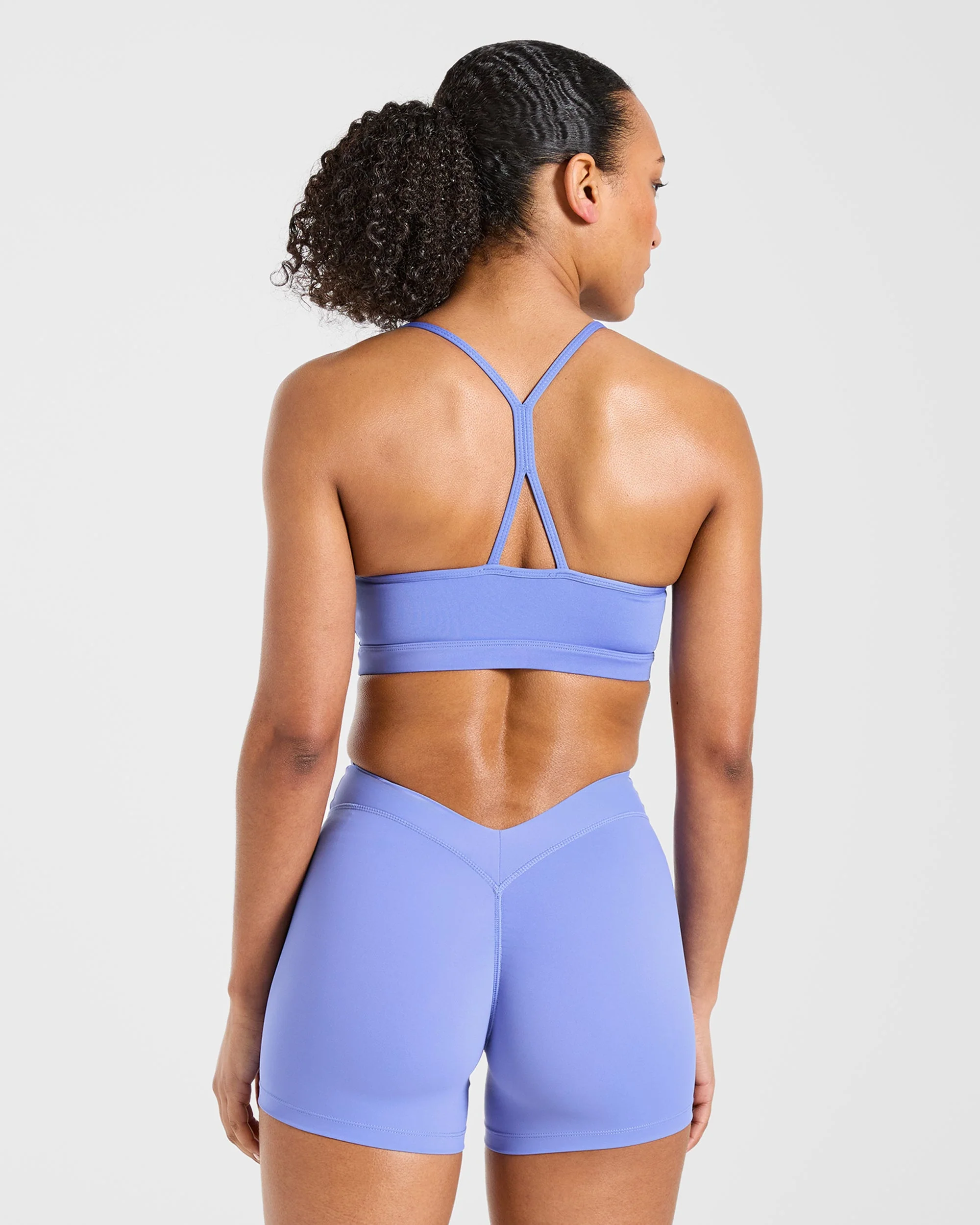 Essential Ruched Sports Bra - Cornflower Purple - Image 2