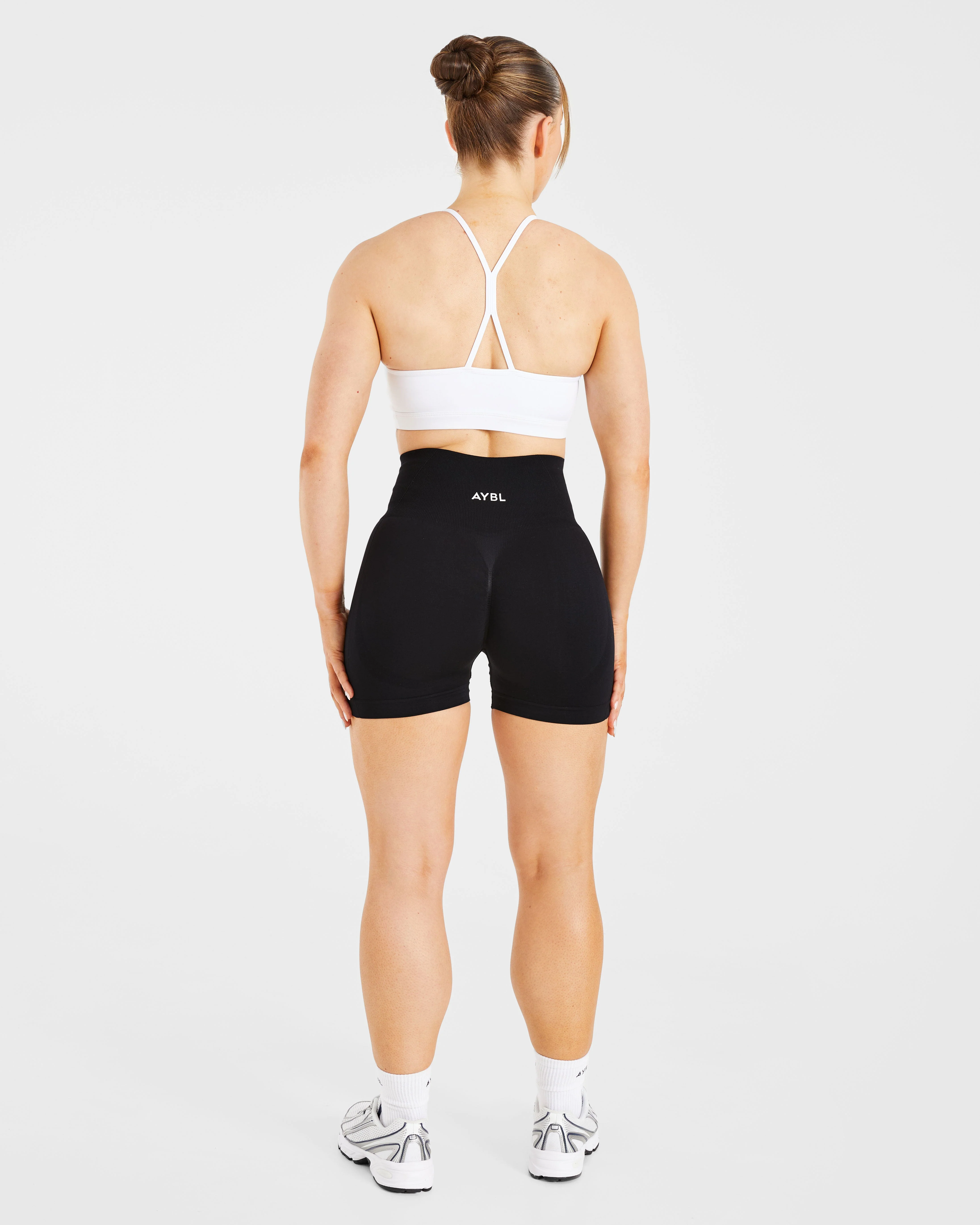 Essential Ruched Sports Bra - White - Image 4