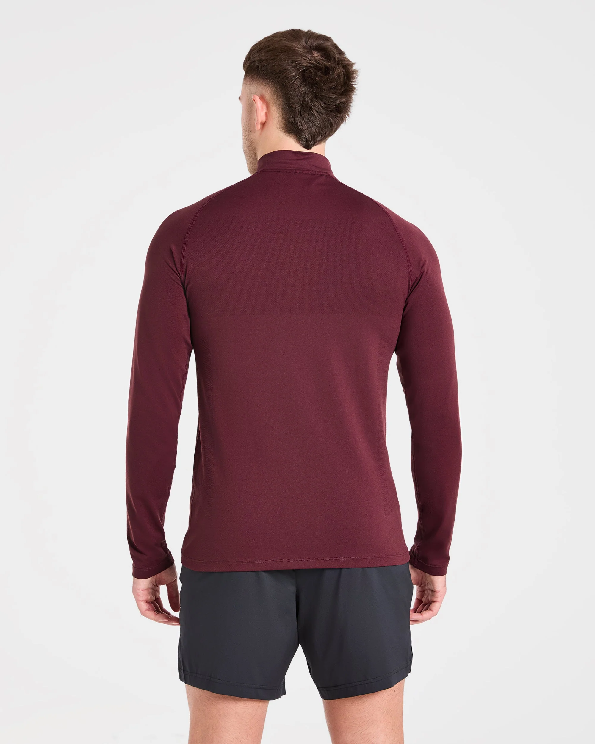 Essential Seamless 1/4 Zip Pullover  - Dusty Plum - Image 2