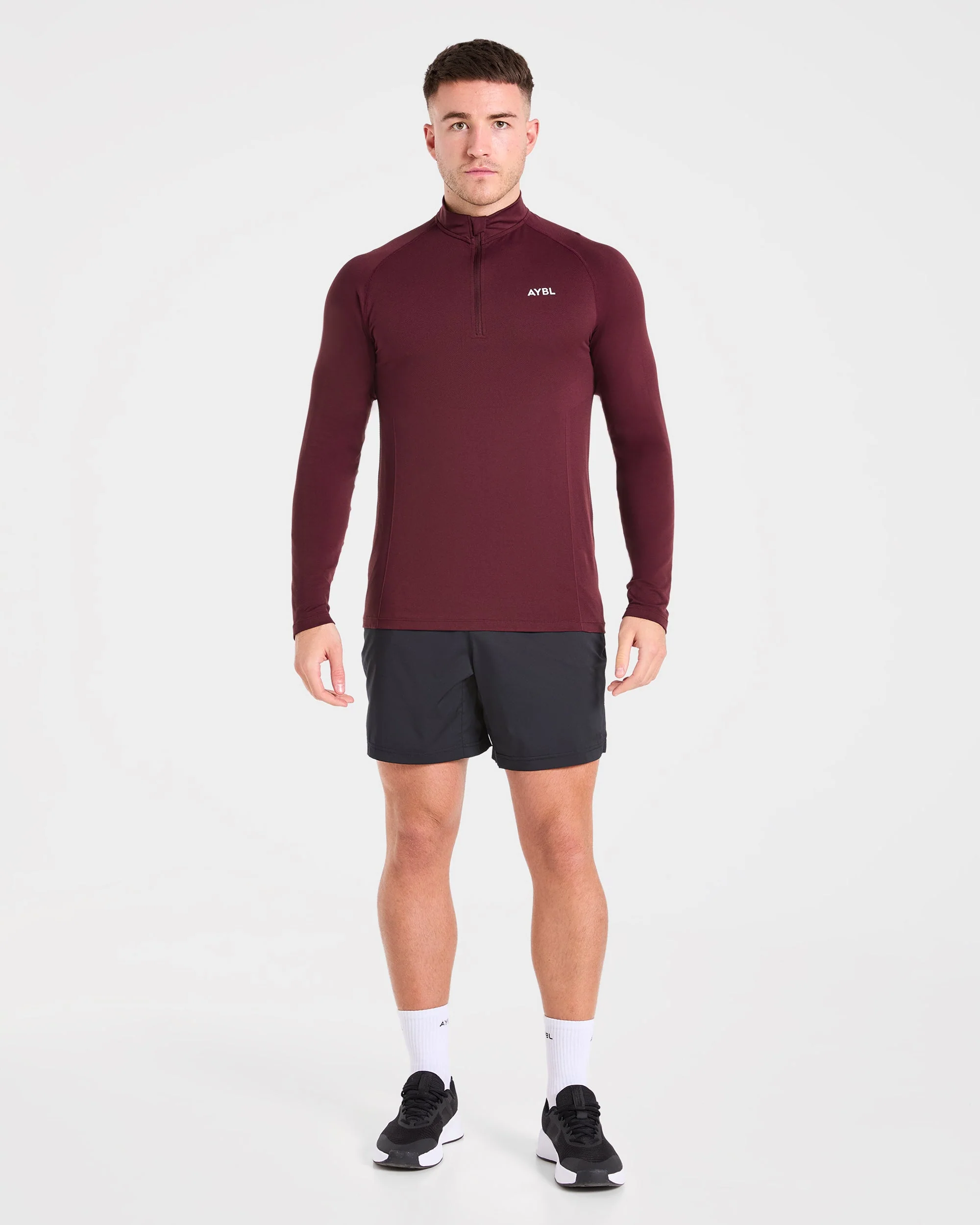 Essential Seamless 1/4 Zip Pullover  - Dusty Plum - Image 3