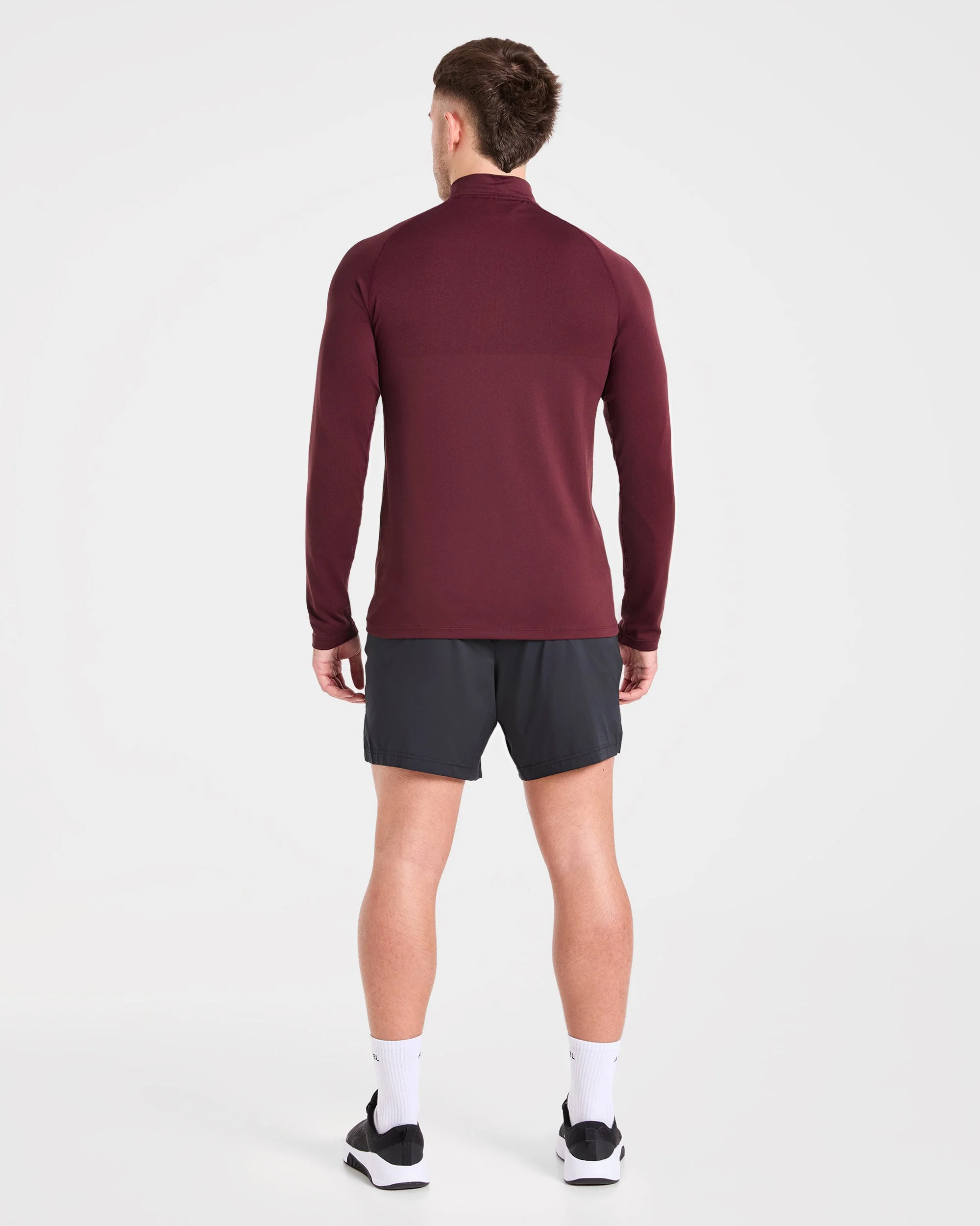 Essential Seamless 1/4 Zip Pullover  - Dusty Plum - Image 4