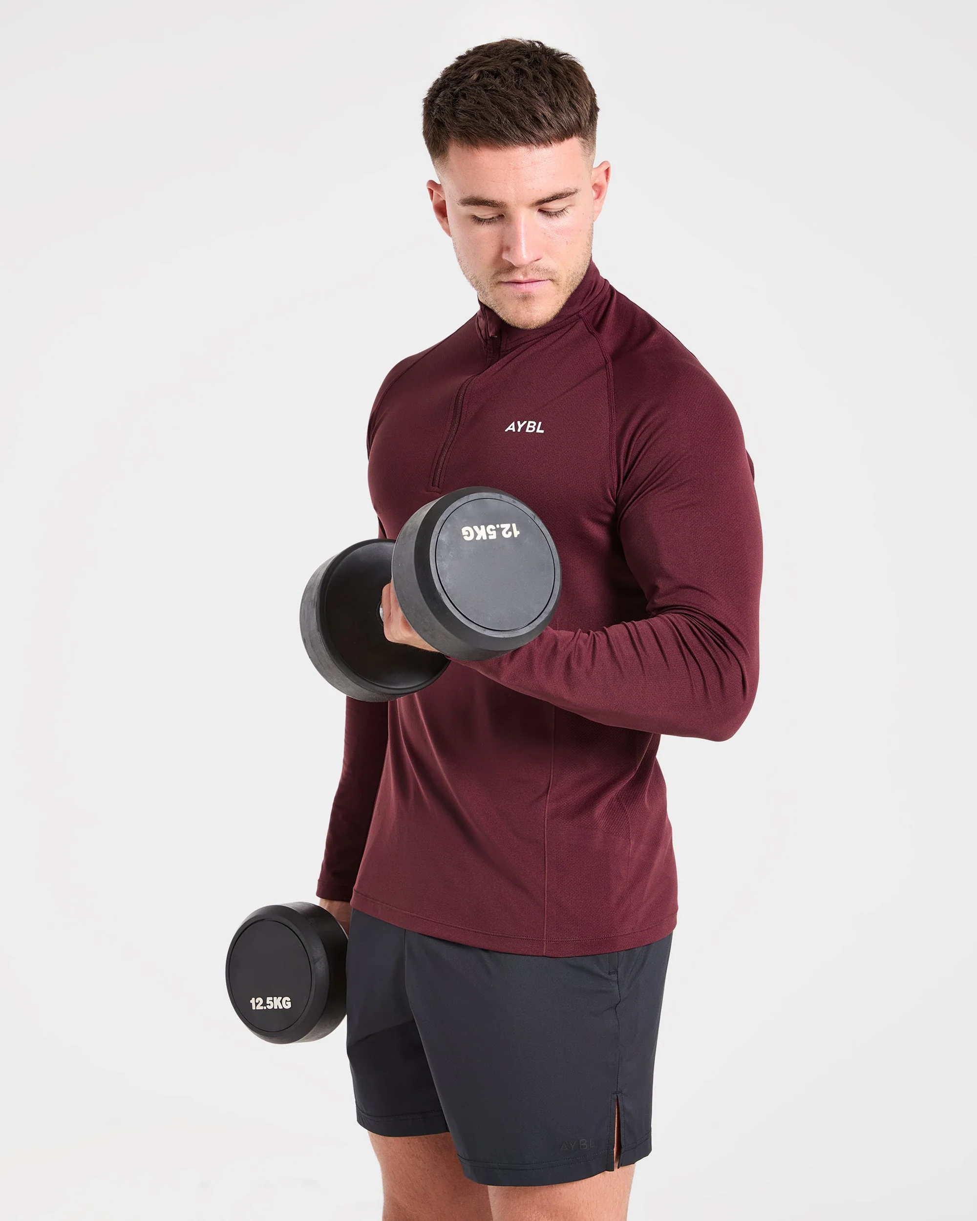 Essential Seamless 1/4 Zip Pullover  - Dusty Plum - Image 8
