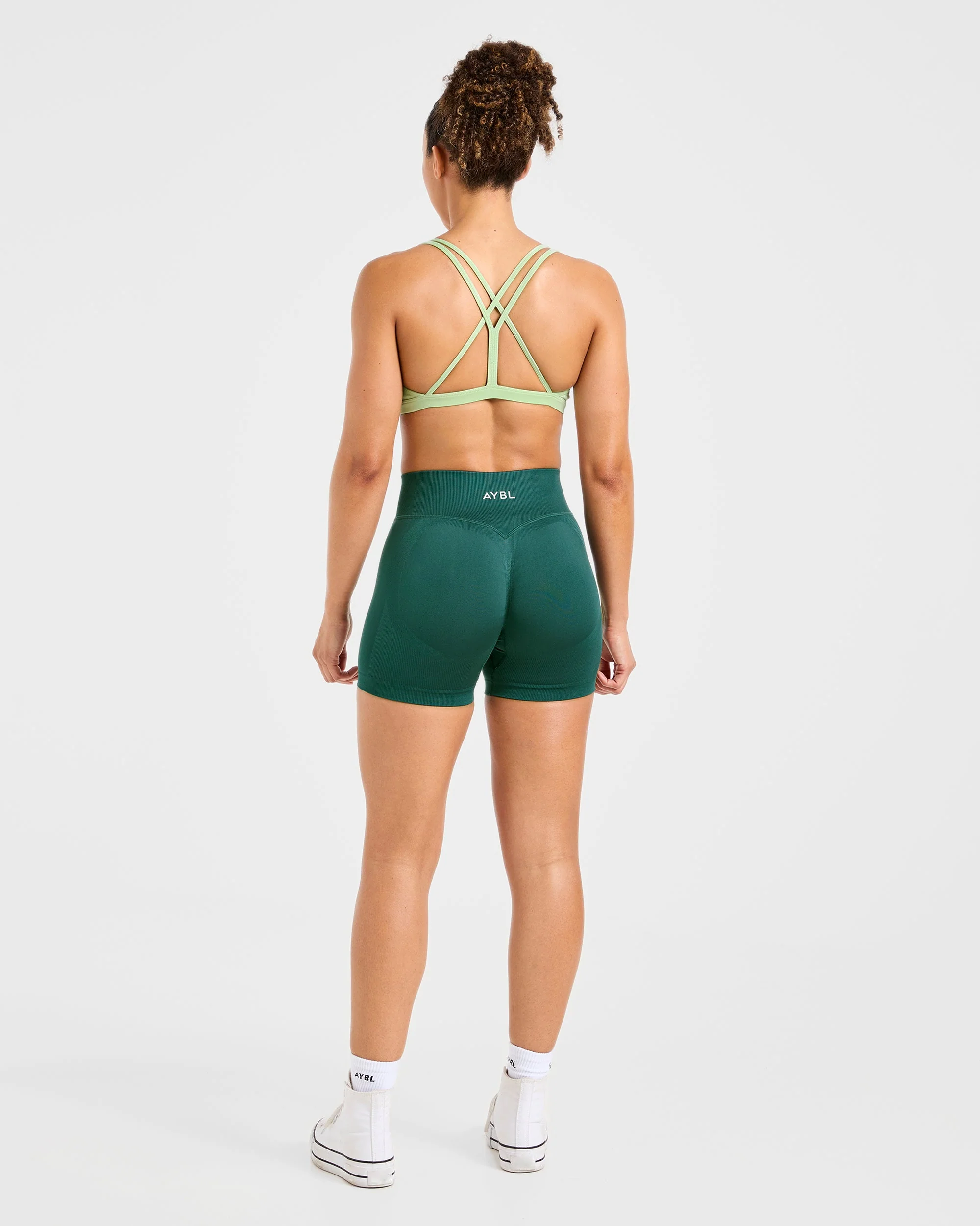 Essential Strappy Sports Bra - Soft Green - Image 4