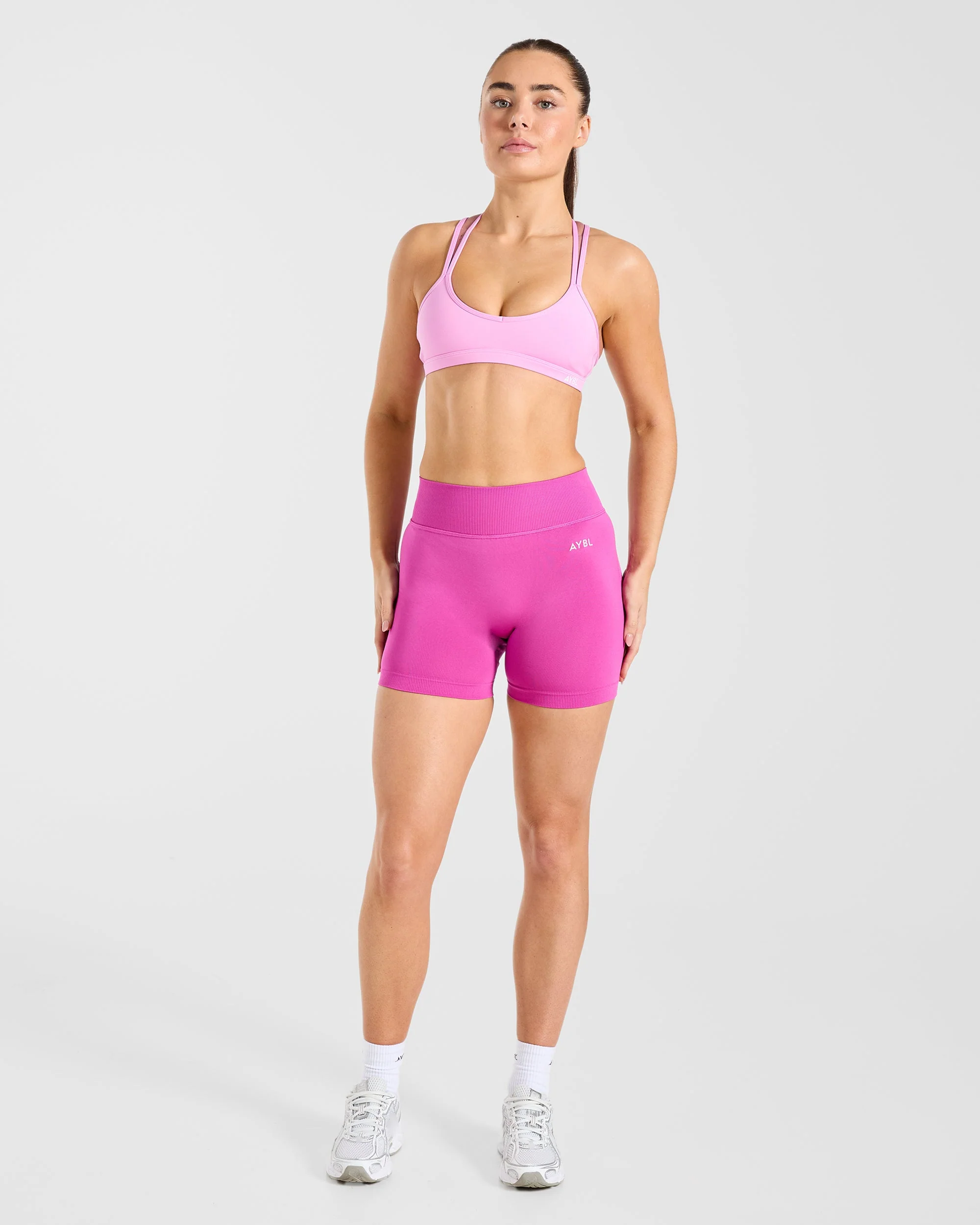 Essential Strappy Sports Bra - Sugar Pink - Image 3