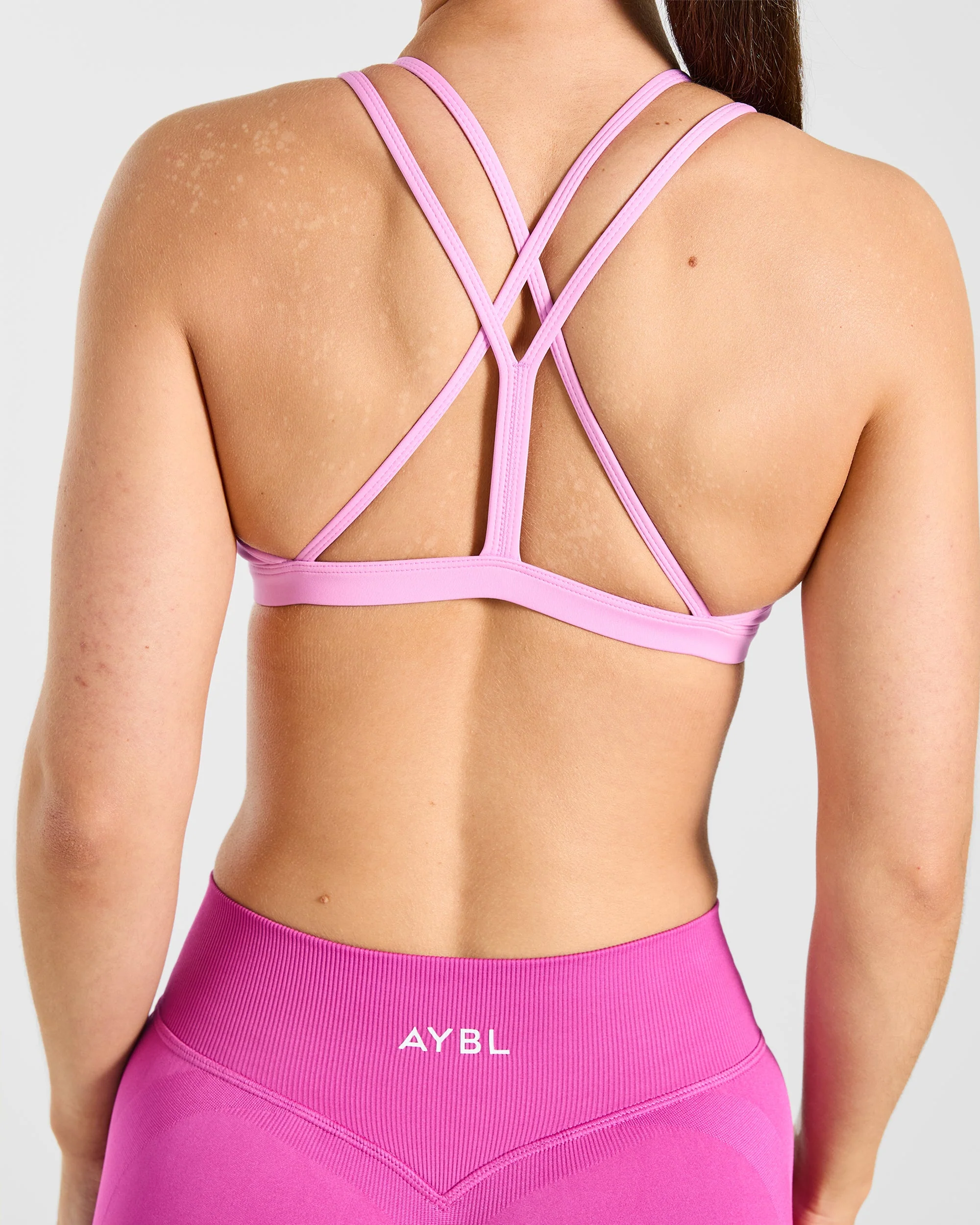 Essential Strappy Sports Bra - Sugar Pink - Image 6