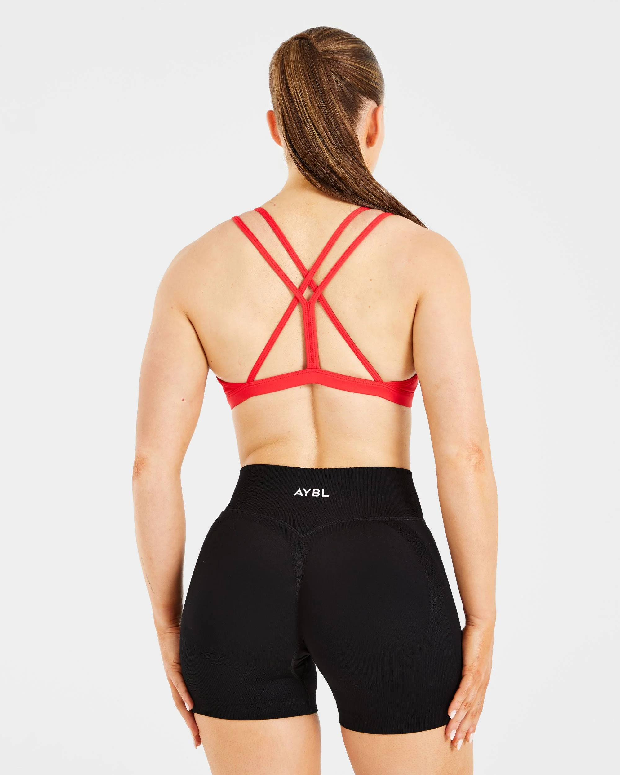 Essential Strappy Sports Bra - True Red - Image 2