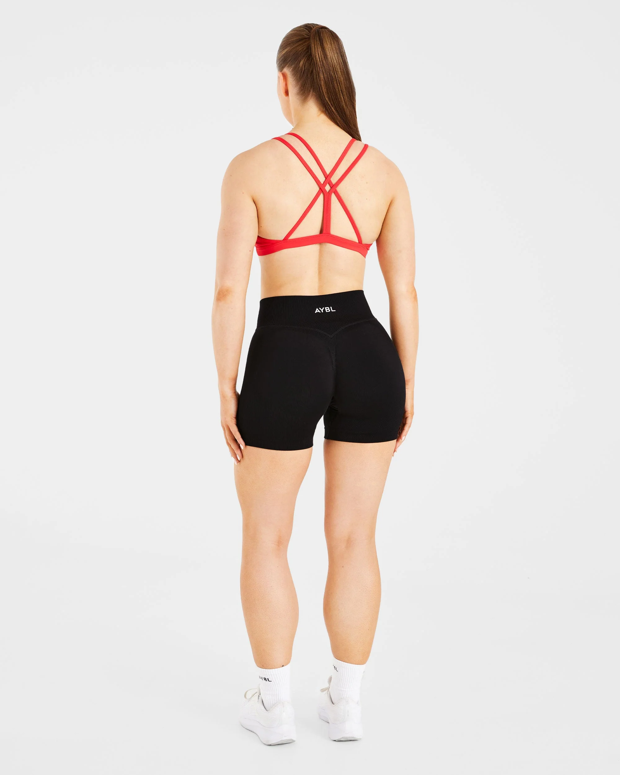 Essential Strappy Sports Bra - True Red - Image 4