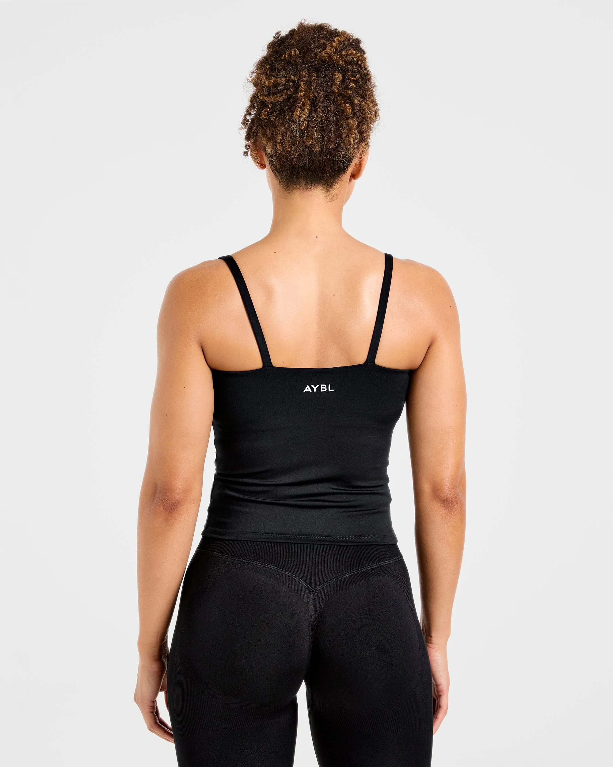 Essential Strappy Tank Top - Black - Image 2