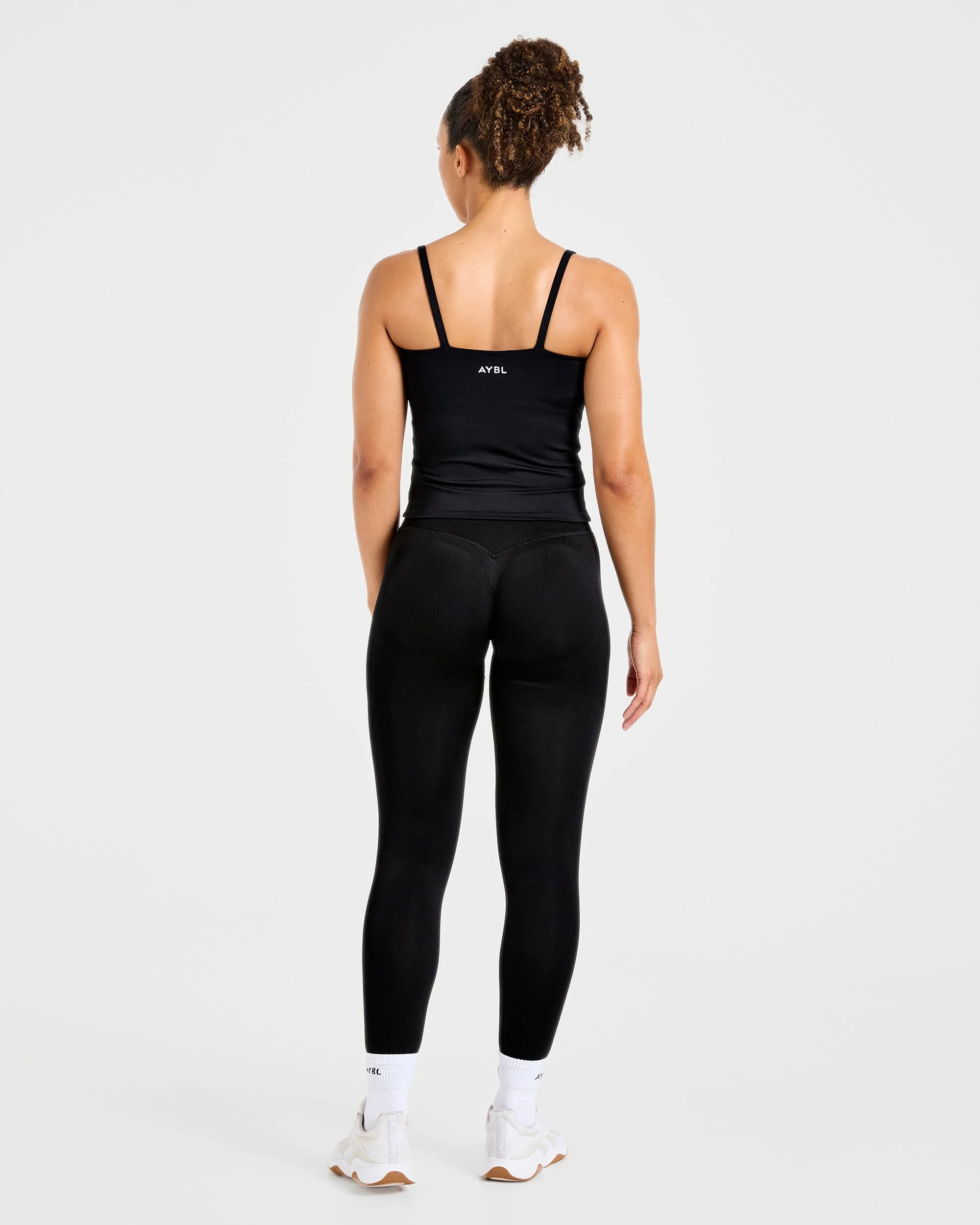 Essential Strappy Tank Top - Black - Image 4