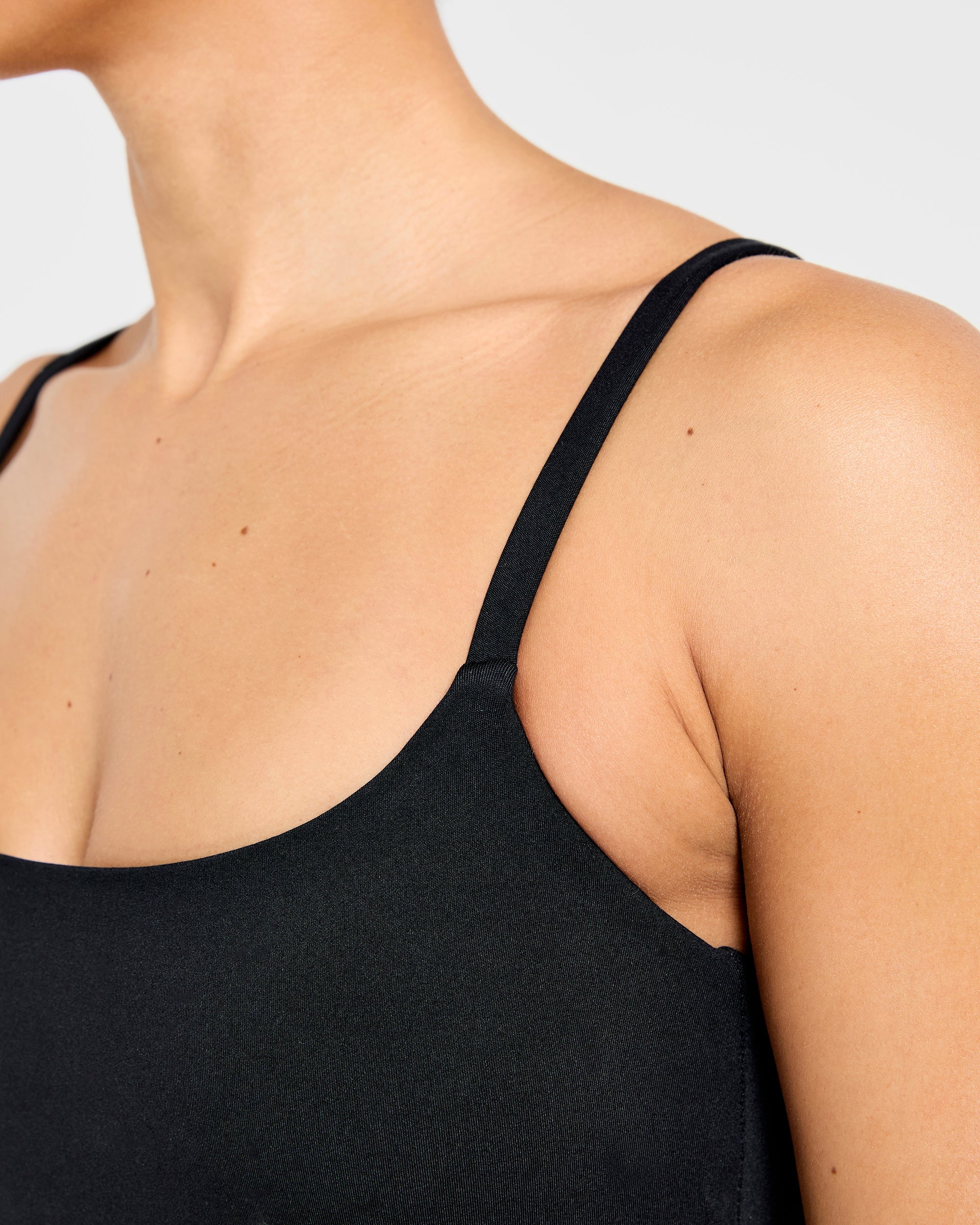 Essential Strappy Tank Top - Black - Image 5