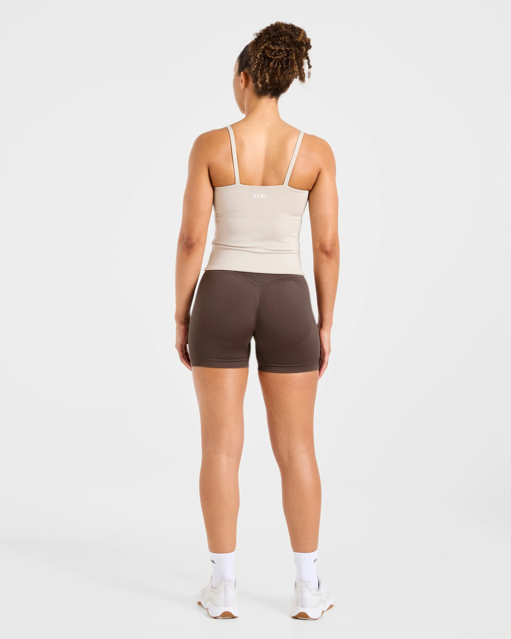 Essential Strappy Tank Top - Taupe - Image 4