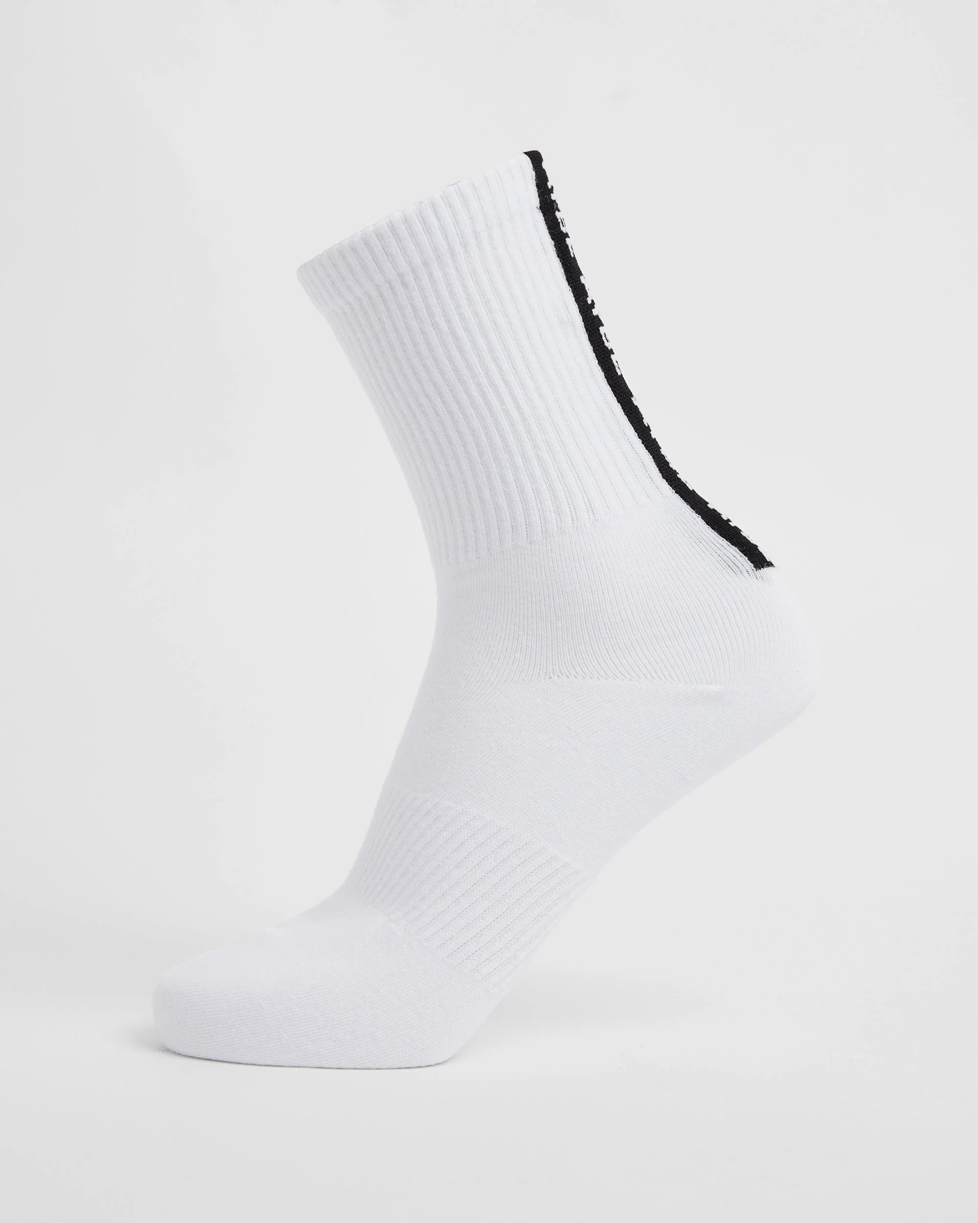 Everyday Back Stripe Crew Socks (3 Pack) - White - Image 3