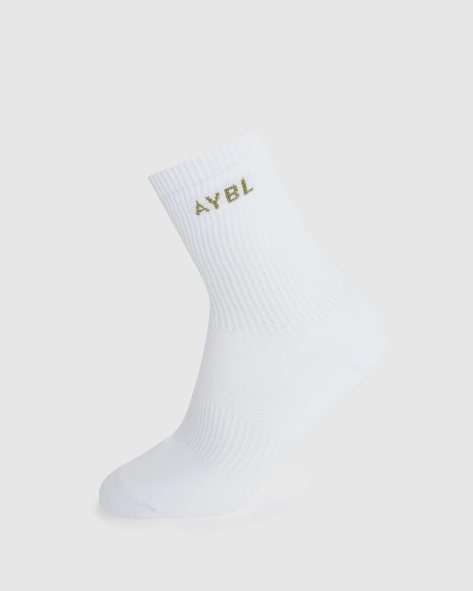 Everyday Crew Socks (3 Pack) - Khaki/Beige/White - Image 3