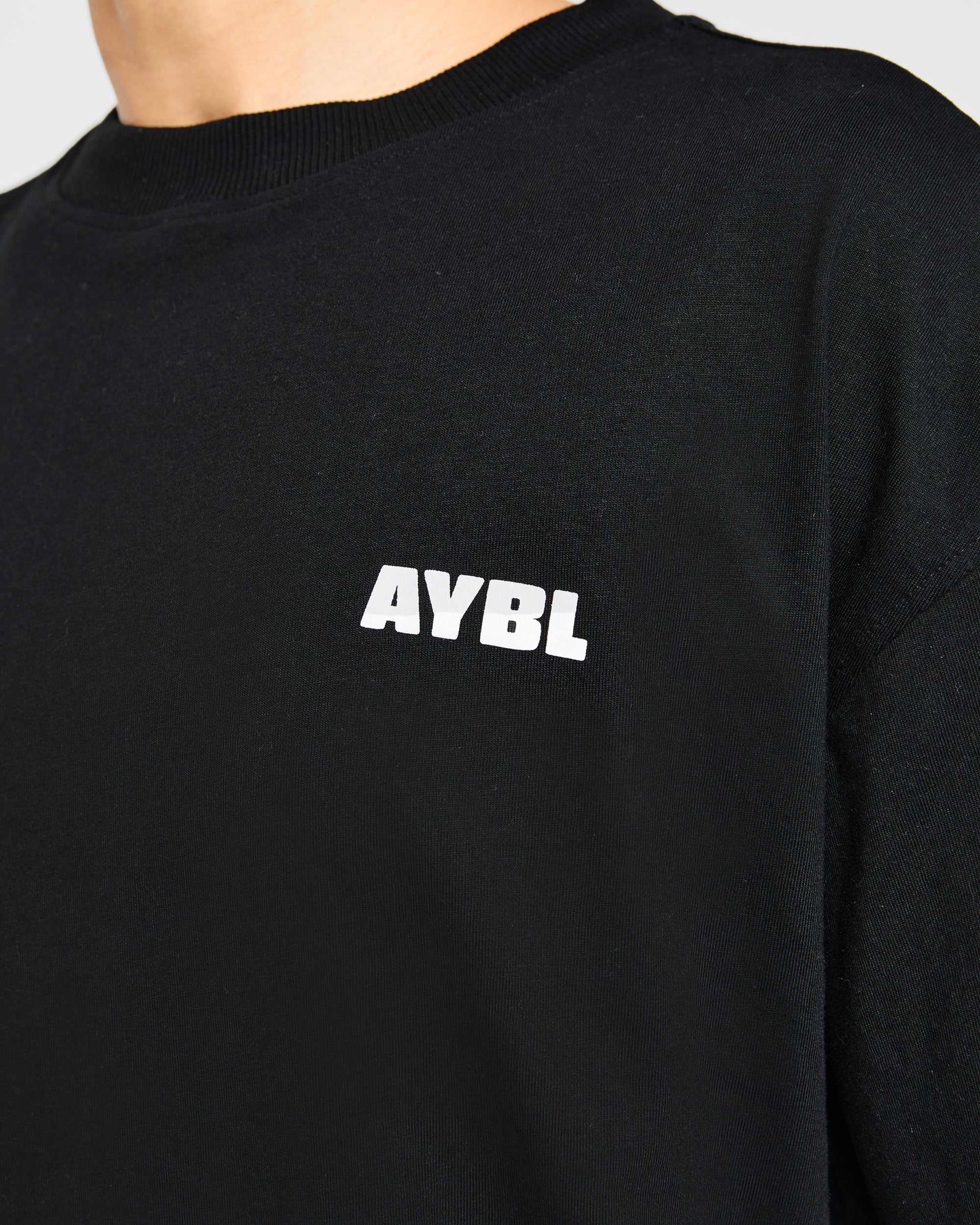 Focused Wavy Oversized T Shirt - Black - Image 5