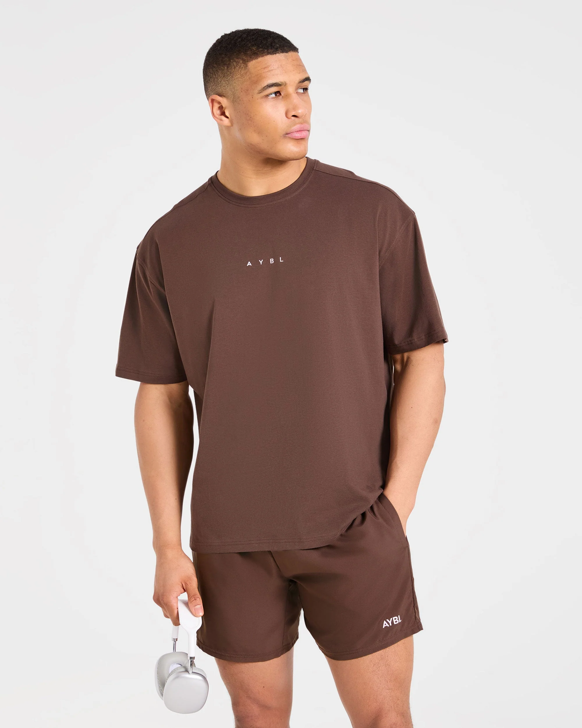 Force Oversized T Shirt - Brown - Image 7
