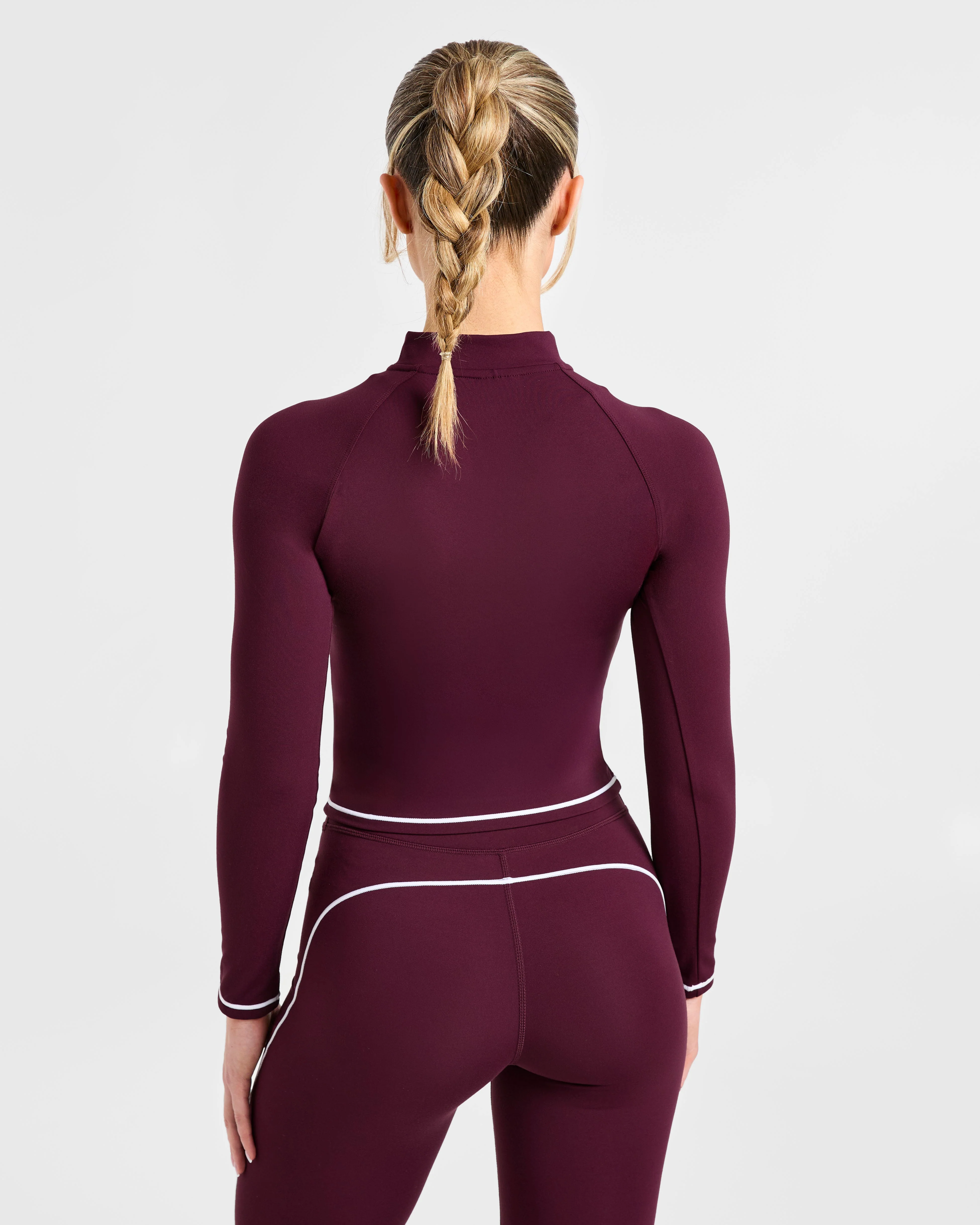 Form Zip Up Jacket - Deep Mulberry - Image 2