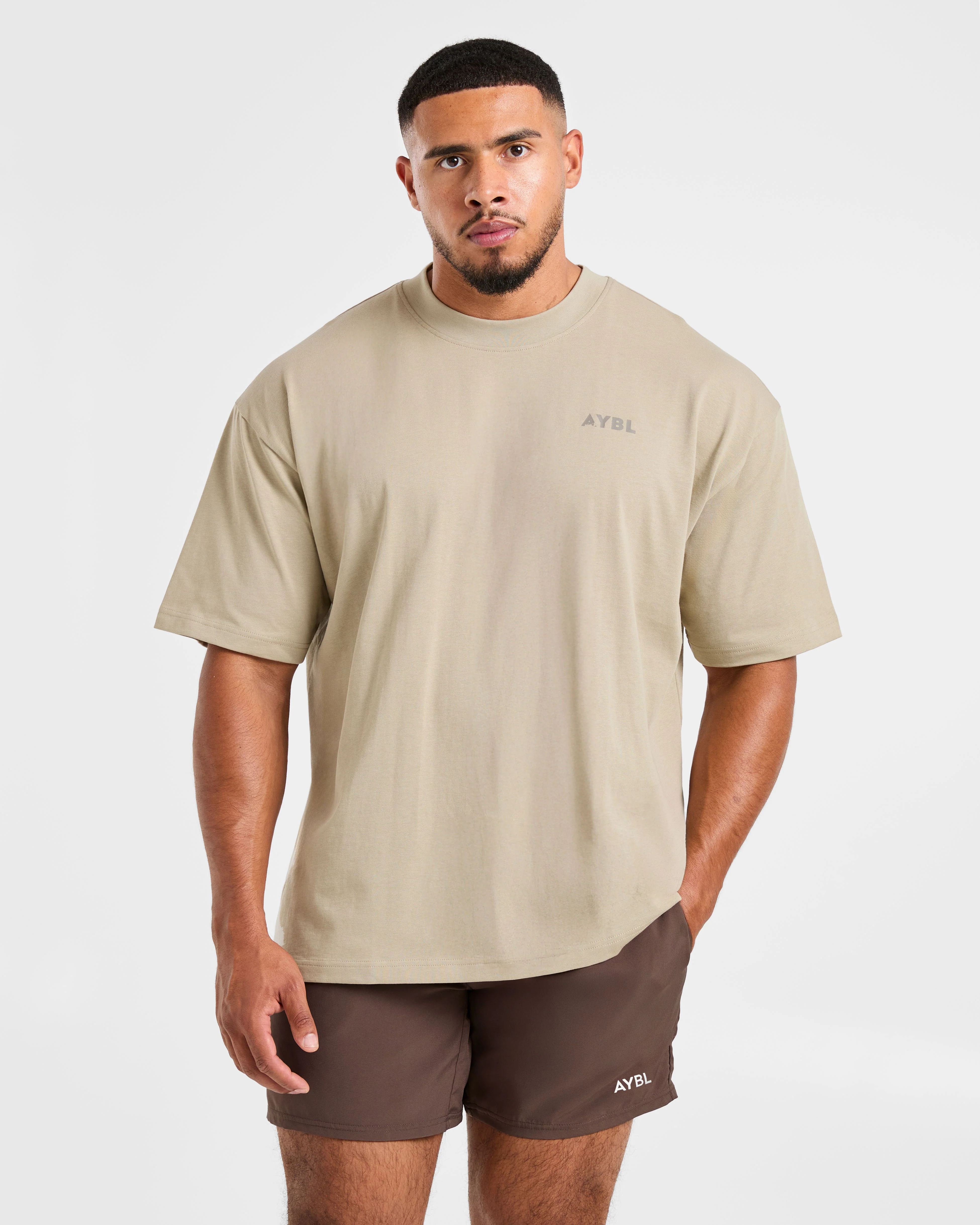 Future Fitness Oversized T Shirt - Dusty Sand - Image 2