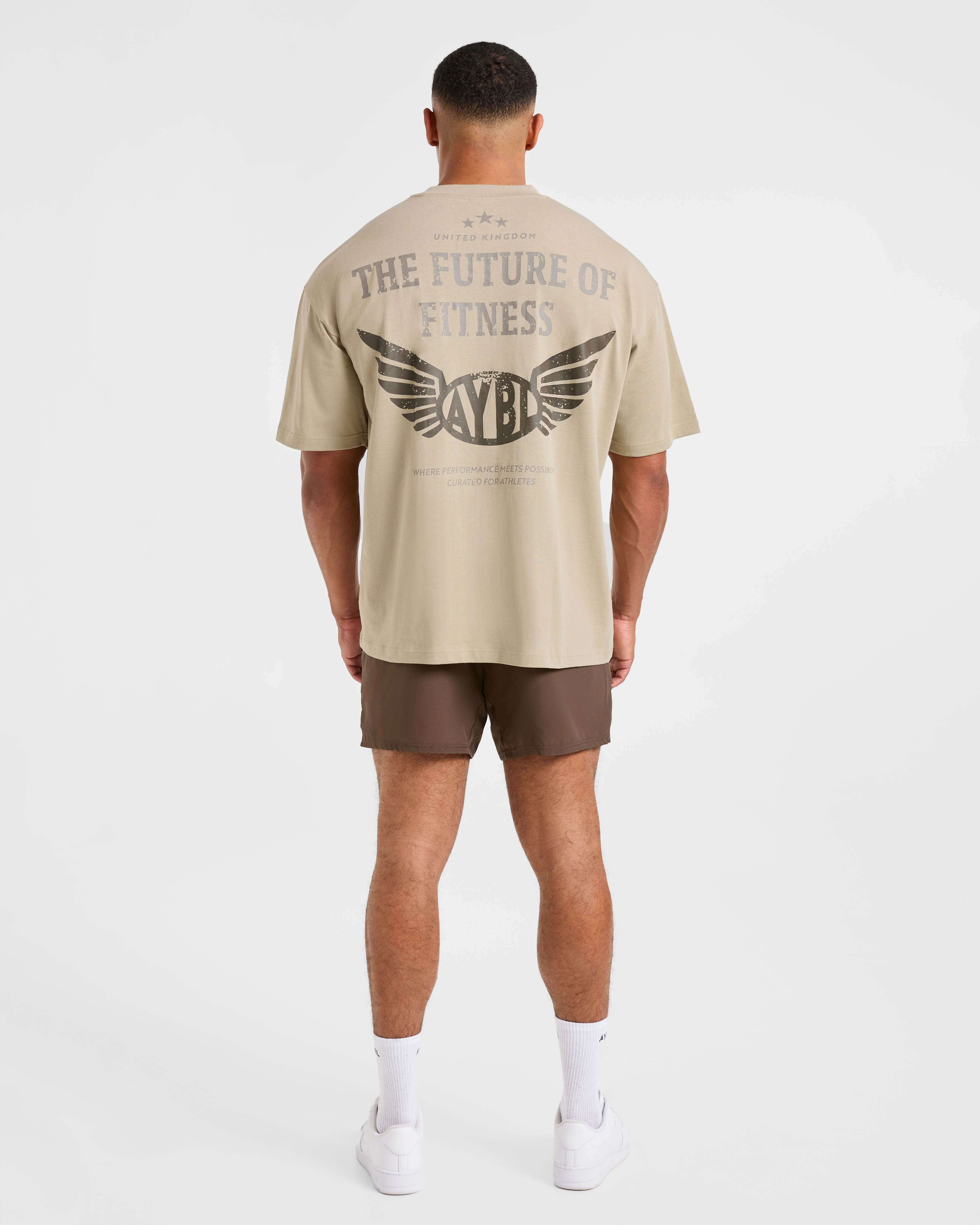 Future Fitness Oversized T Shirt - Dusty Sand - Image 4