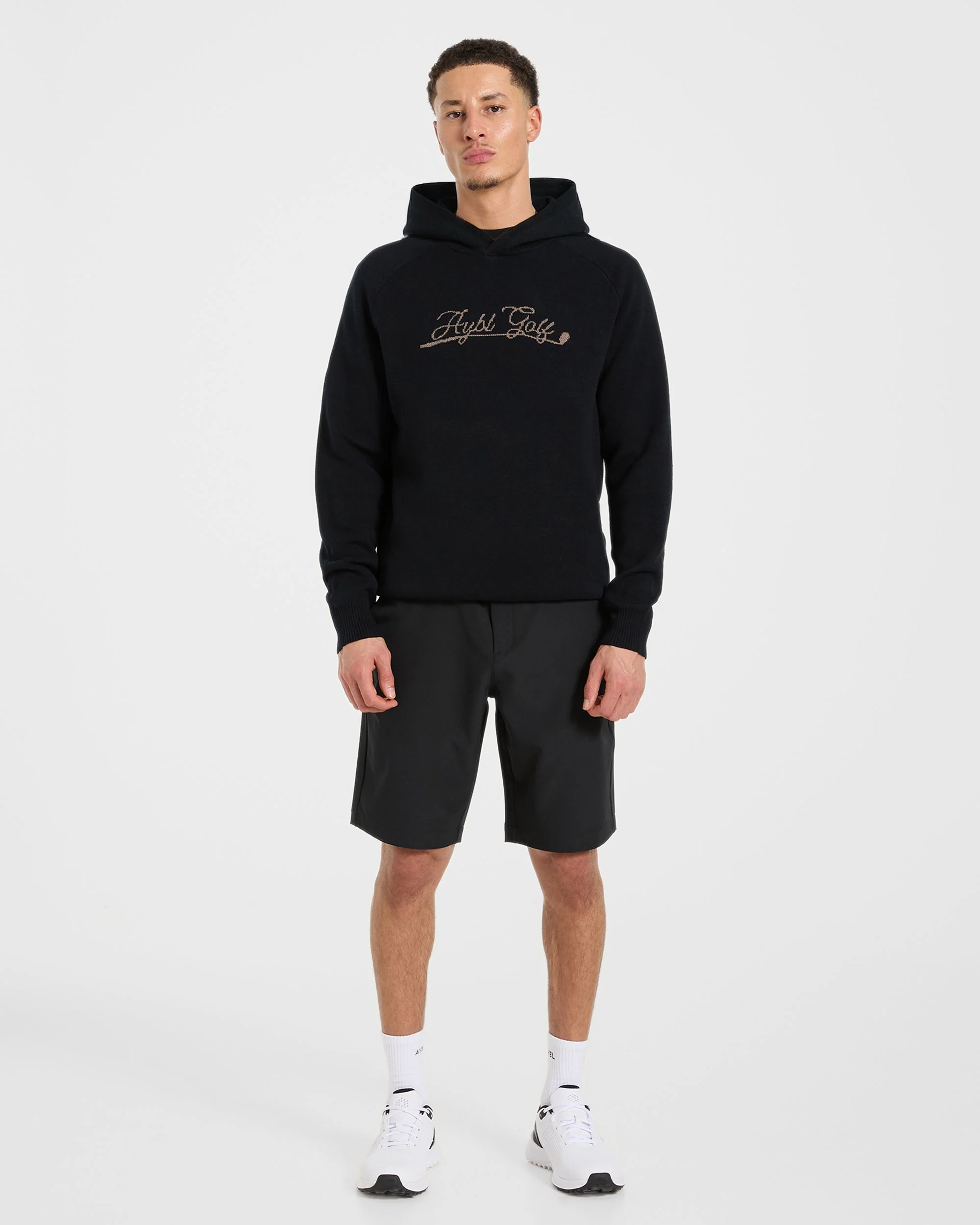 Golf Club Knitted Hoodie - Black - Image 3