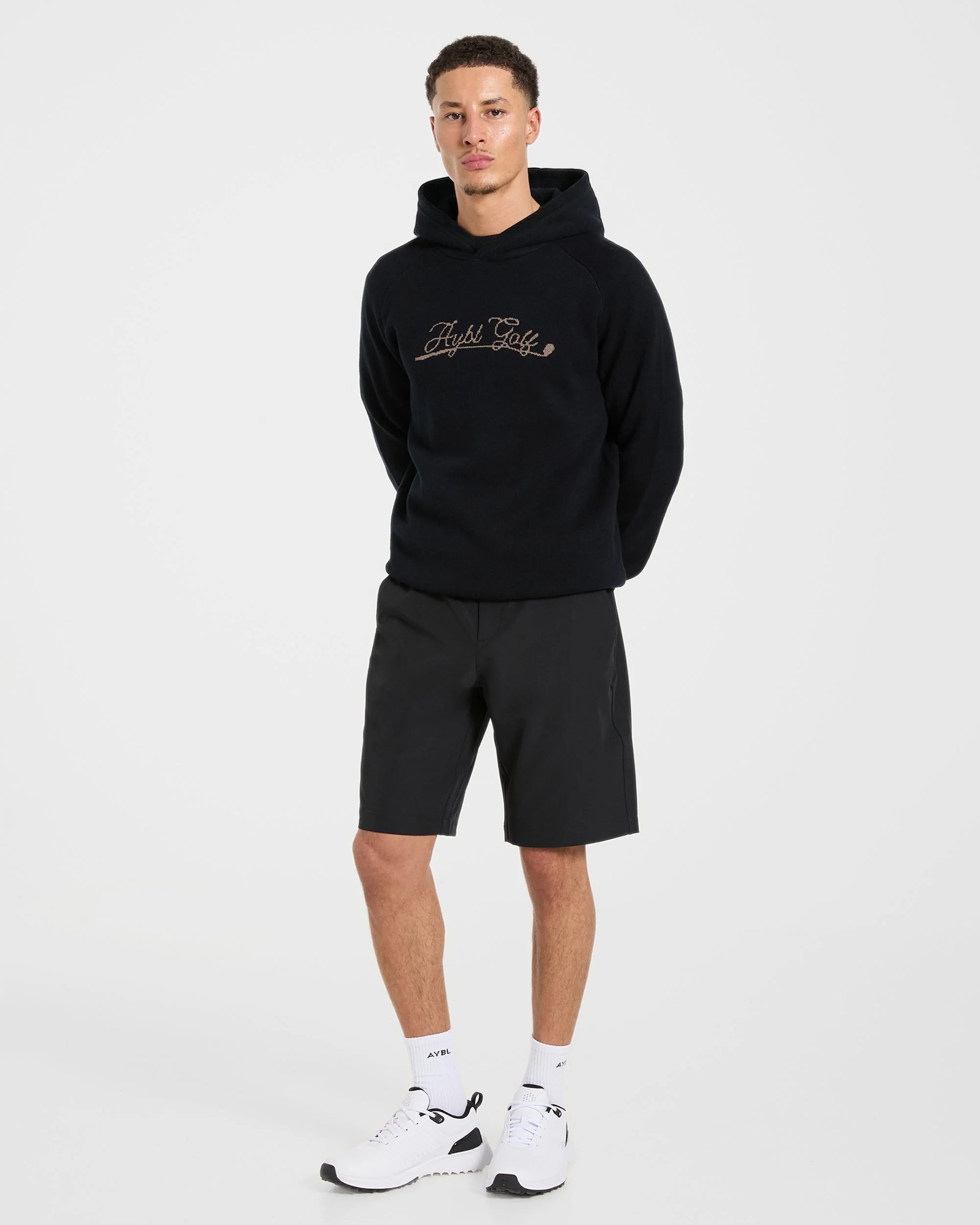Golf Club Knitted Hoodie - Black - Image 8