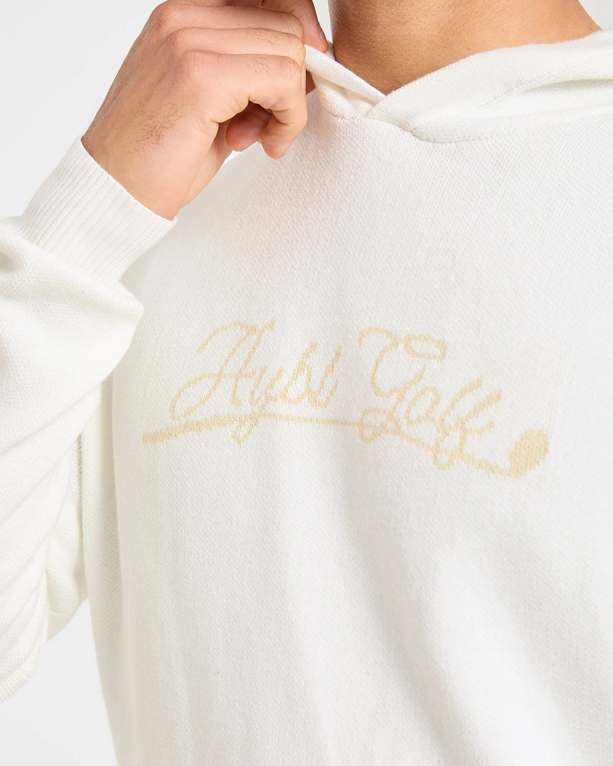 Golf Club Knitted Hoodie - Off White - Image 6