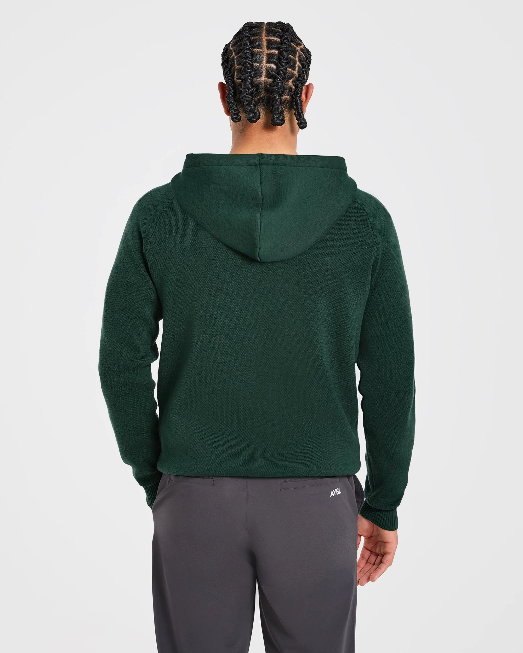 Golf Club Knitted Hoodie - Pine Green - Image 2