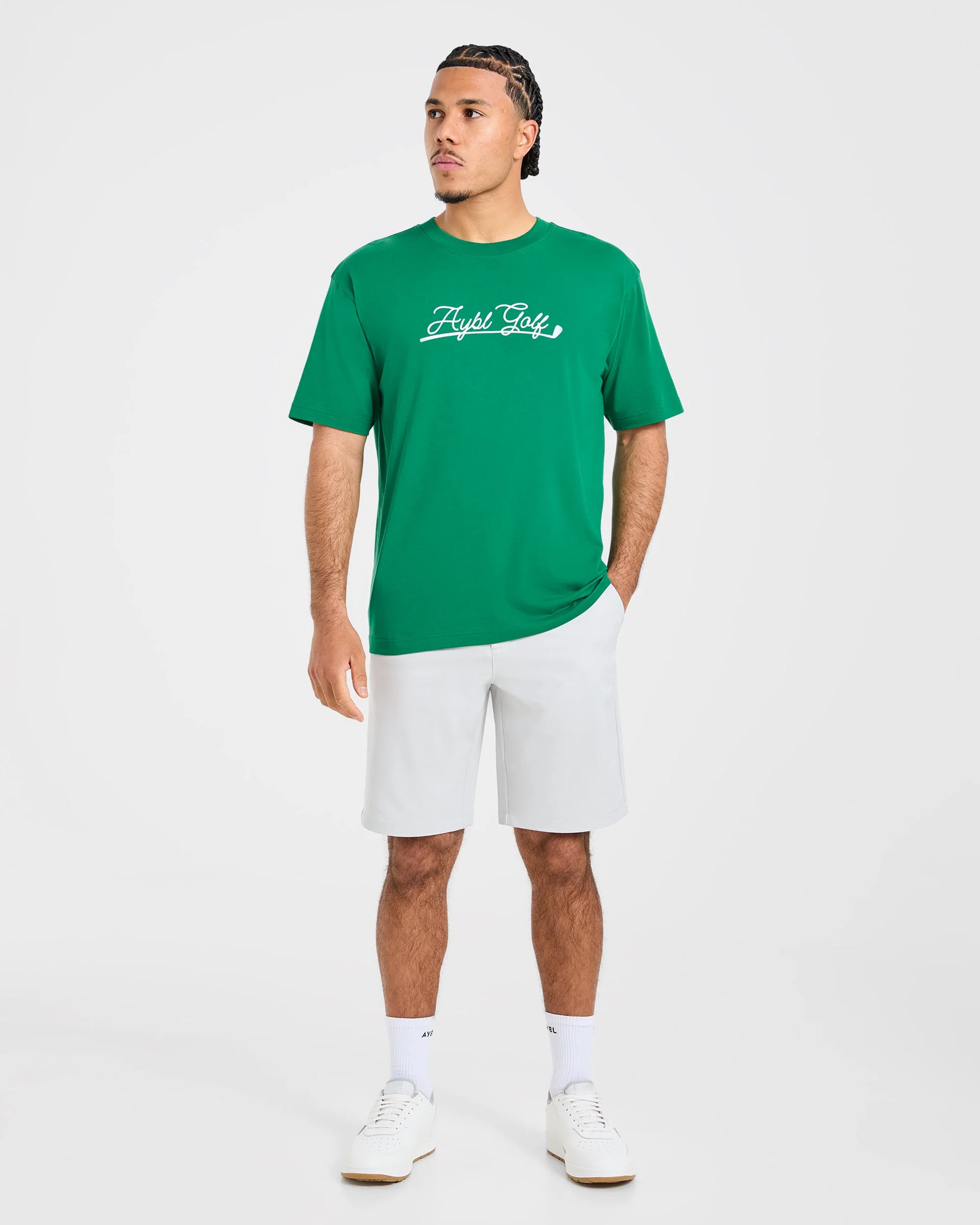 Golf Club T Shirt - Rye Green/Cream - Image 3