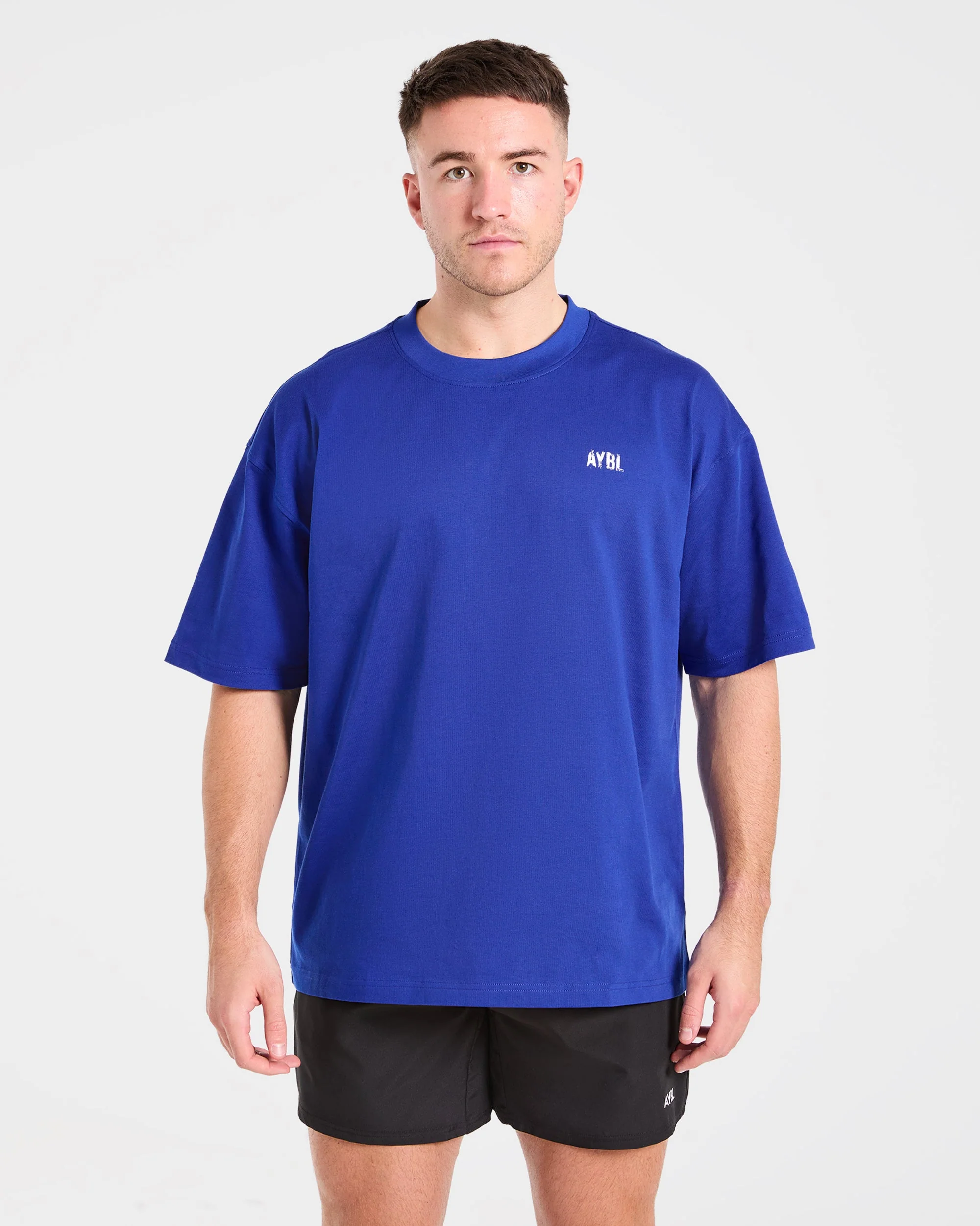 Gym Chalk Oversized T Shirt - Cobalt Blue - Image 2