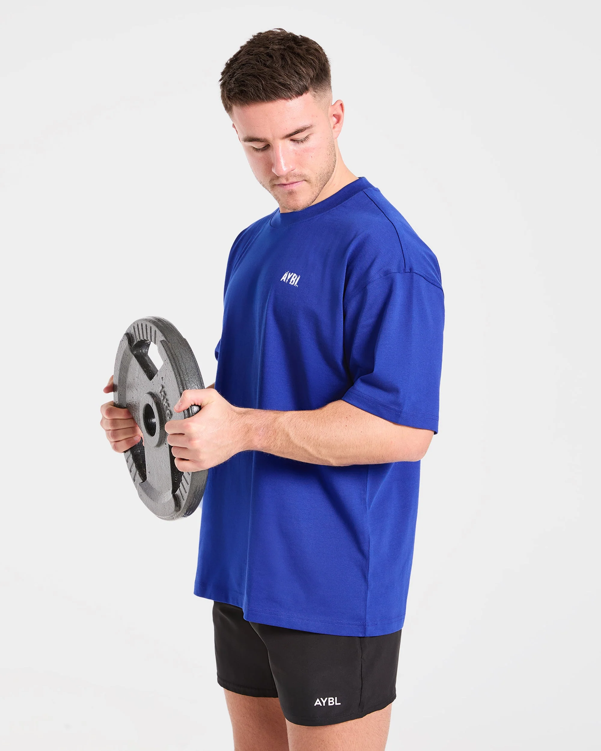 Gym Chalk Oversized T Shirt - Cobalt Blue - Image 7