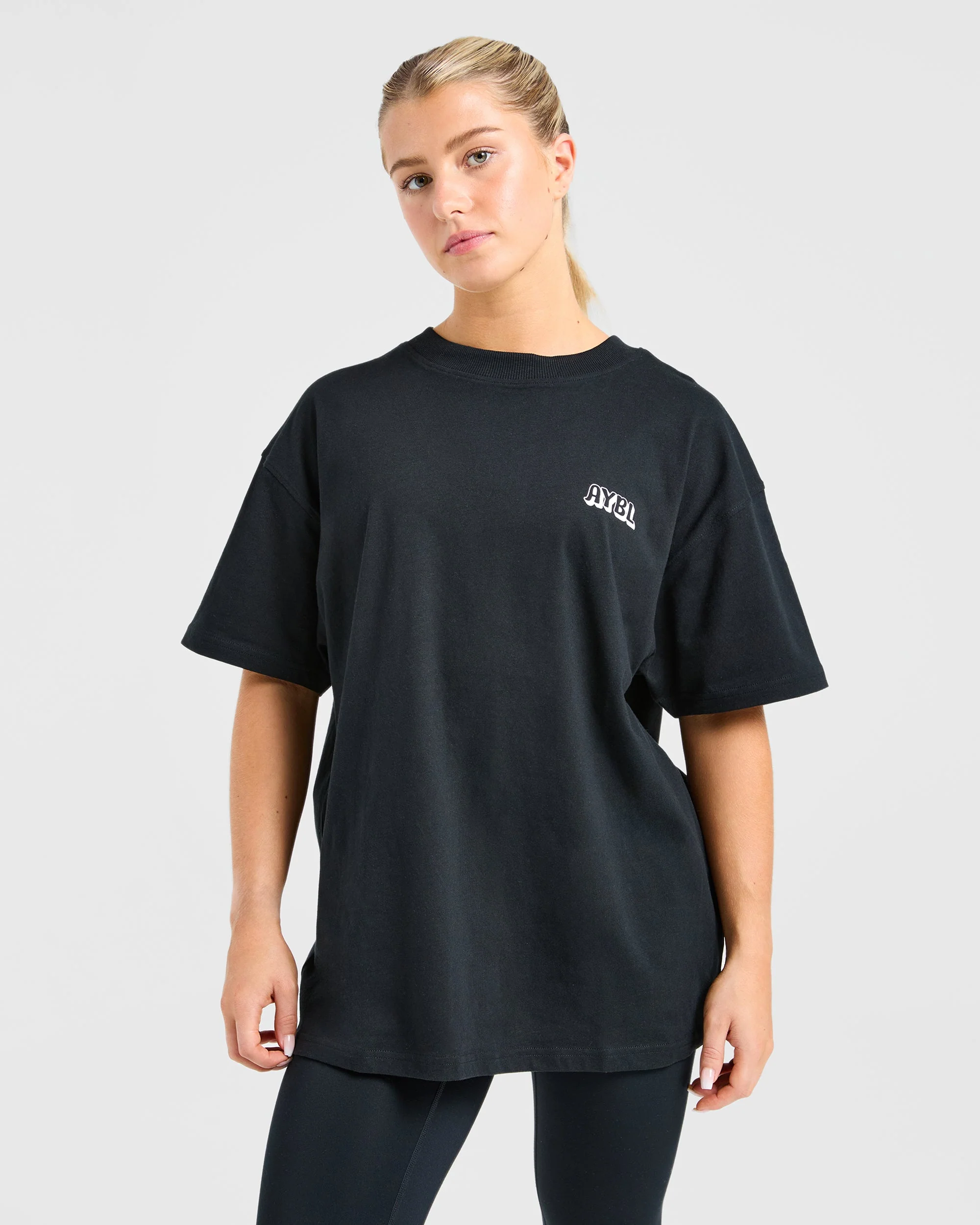 Gym Girl Era Oversized T Shirt - Black - Image 2