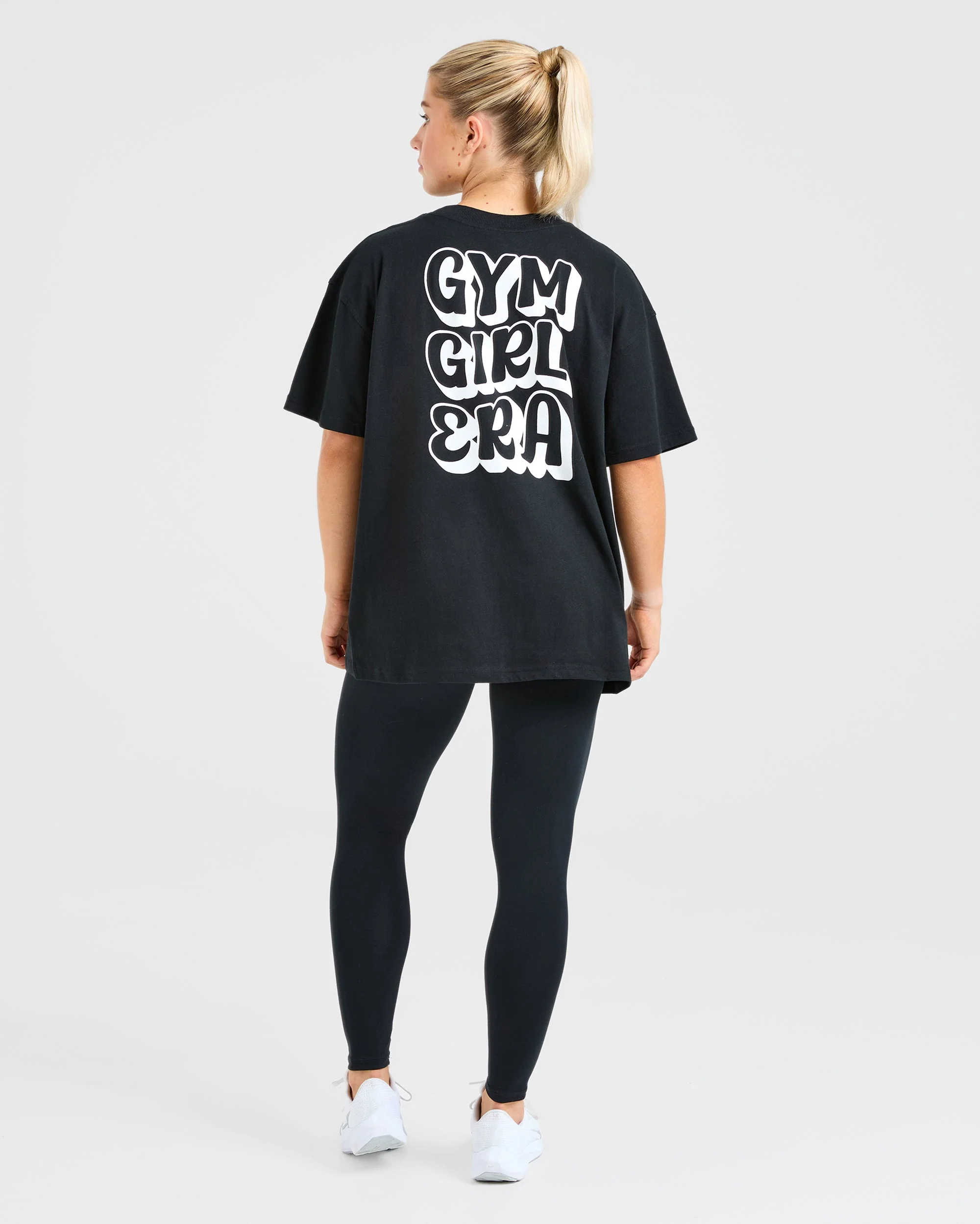Gym Girl Era Oversized T Shirt - Black - Image 3