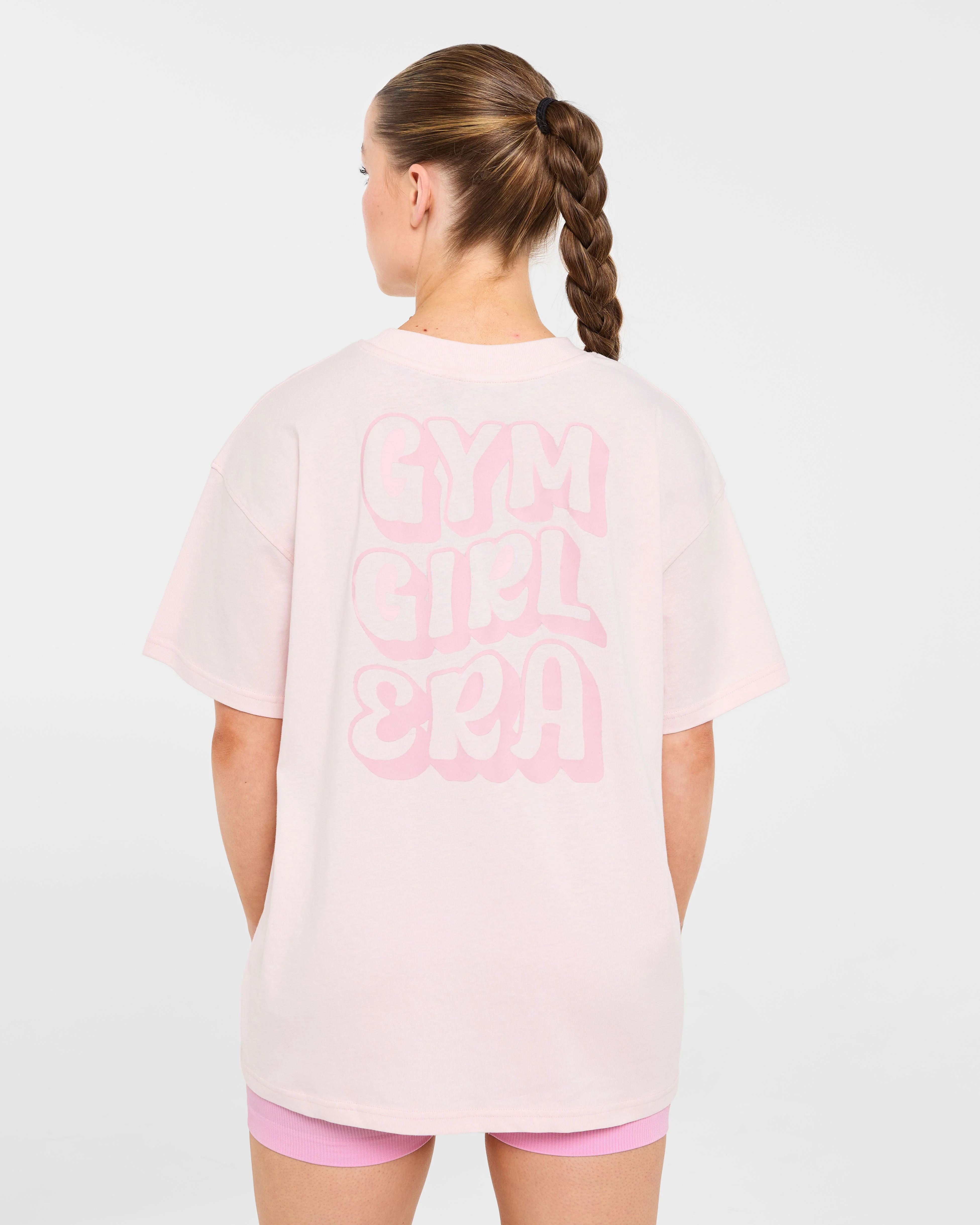 Gym Girl Era Oversized T Shirt - Pink - Image 2