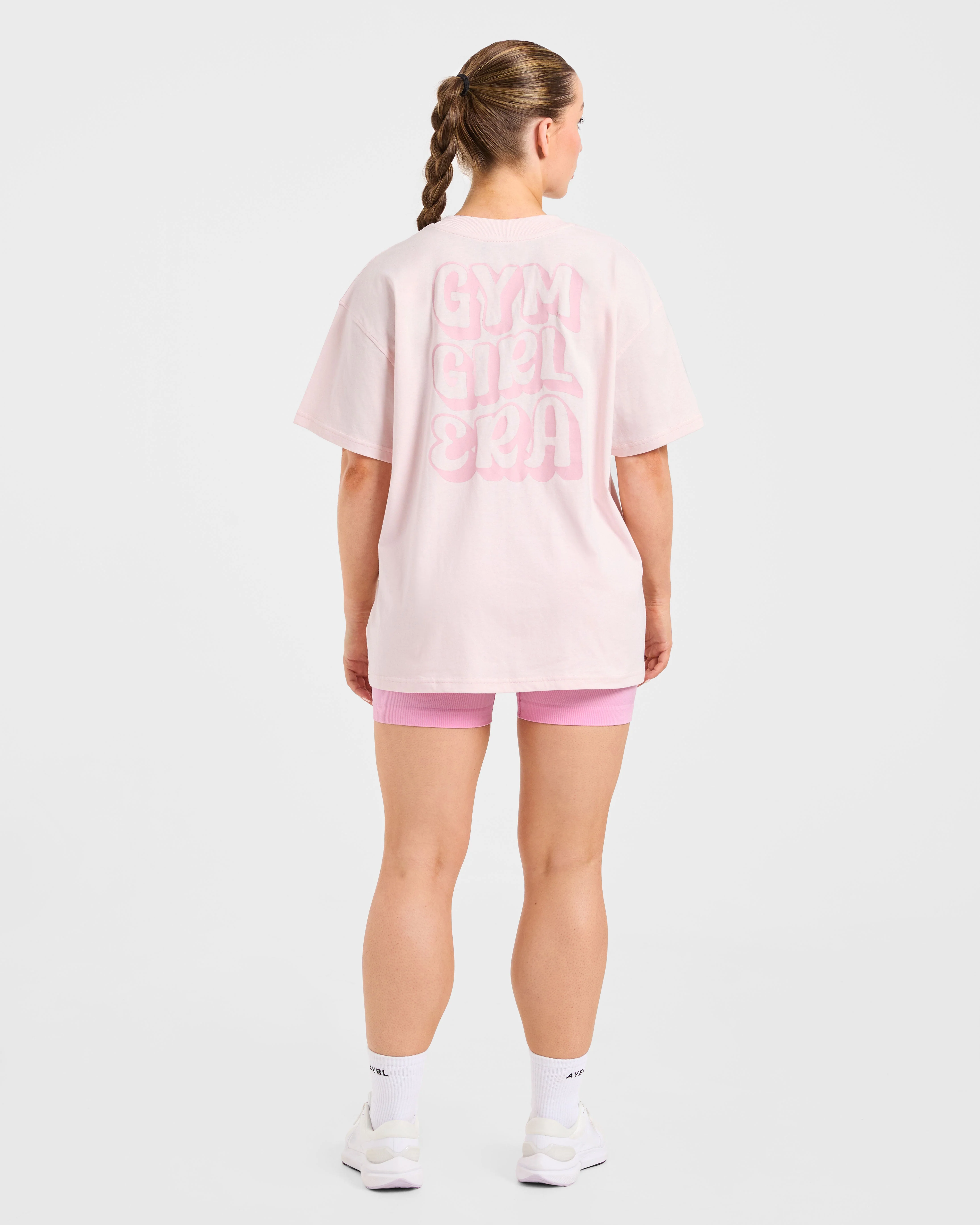 Gym Girl Era Oversized T Shirt - Pink - Image 4